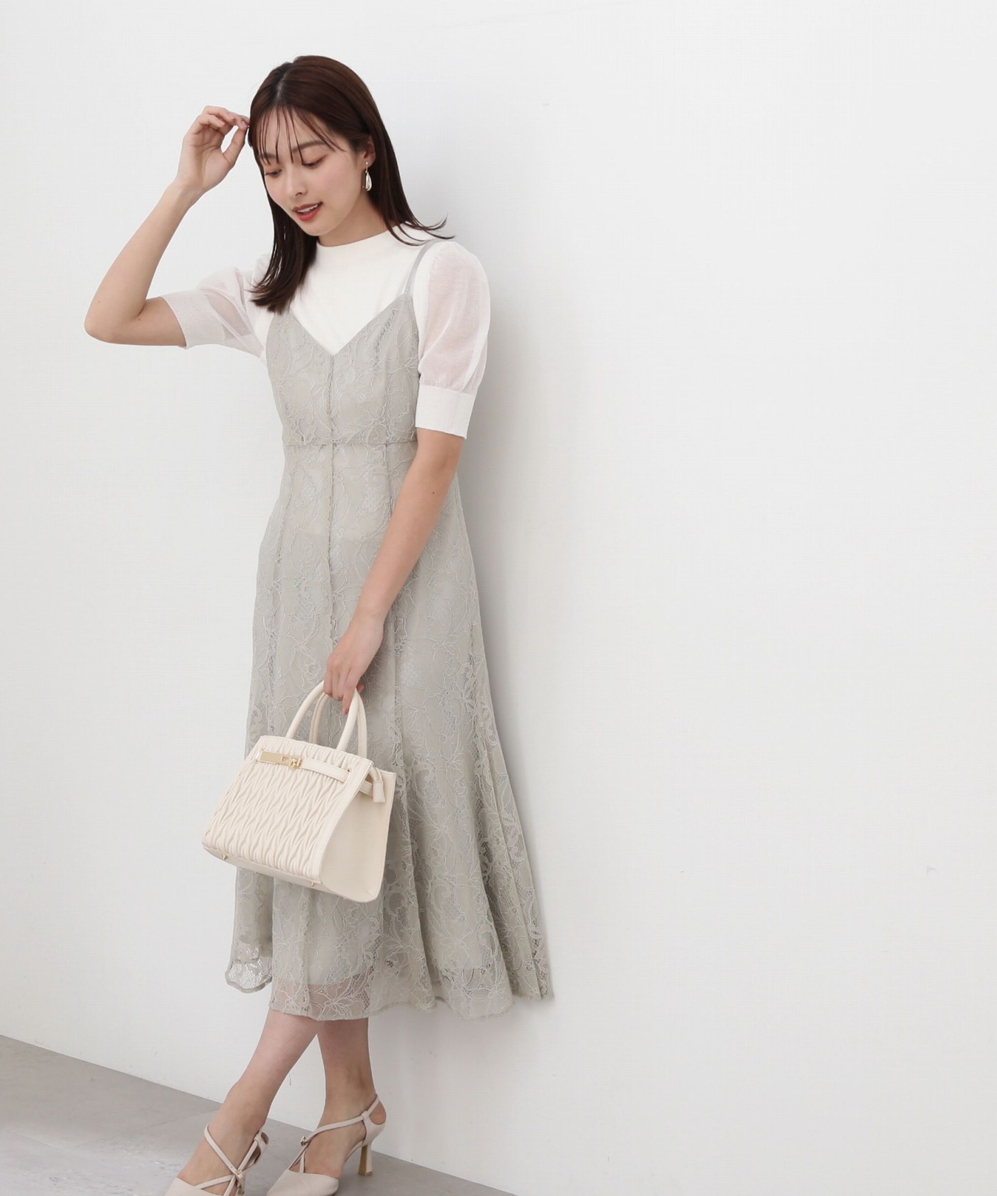 PROPORTION BODY DRESSING「《EDIT COLOGNE》マーメイドレースキャミワンピース WEB限定 24SS」|ワンピース|