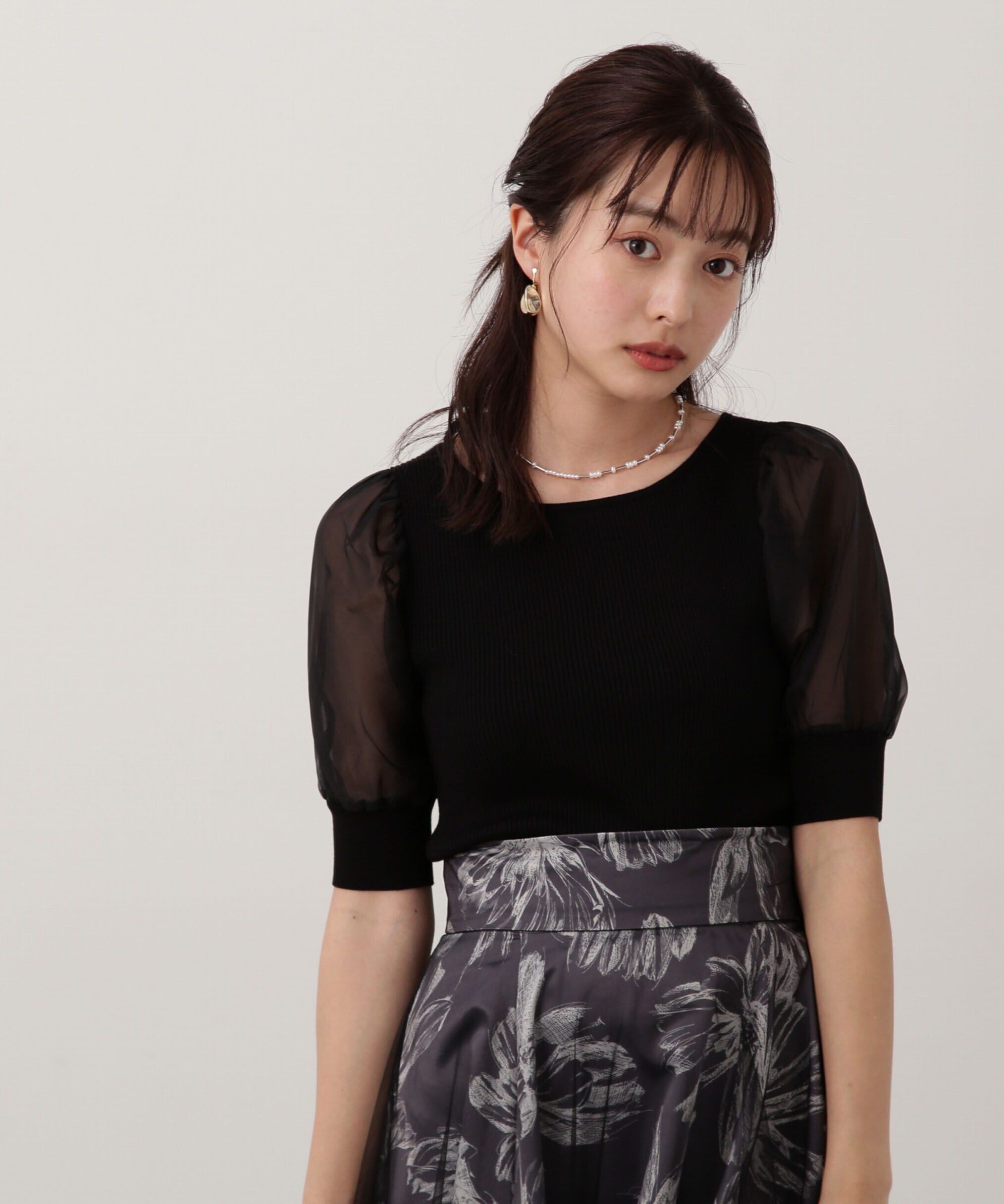 PROPORTION BODY DRESSING「シアーパフニット」|ニット・セーター|