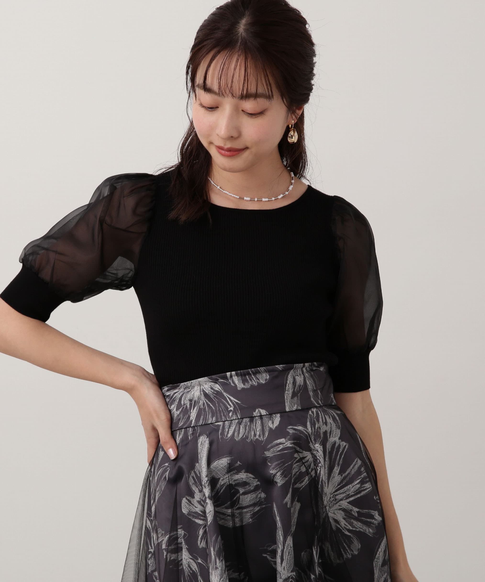 PROPORTION BODY DRESSING「シアーパフニット」|ニット・セーター|