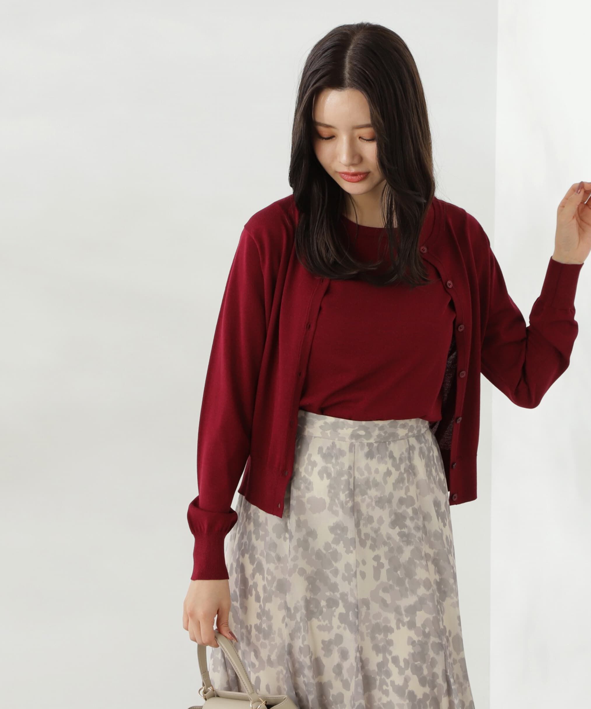 PROPORTION BODY DRESSING「アンサンブルニット24AW」|ニット・セーター|レッド