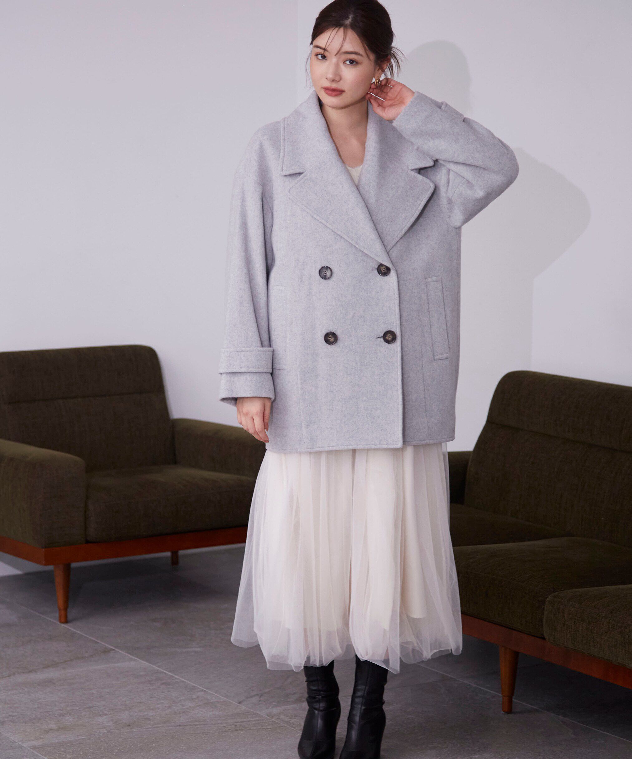 PROPORTION BODY DRESSING「ビッグカラーハーフコート　24AW」|その他|