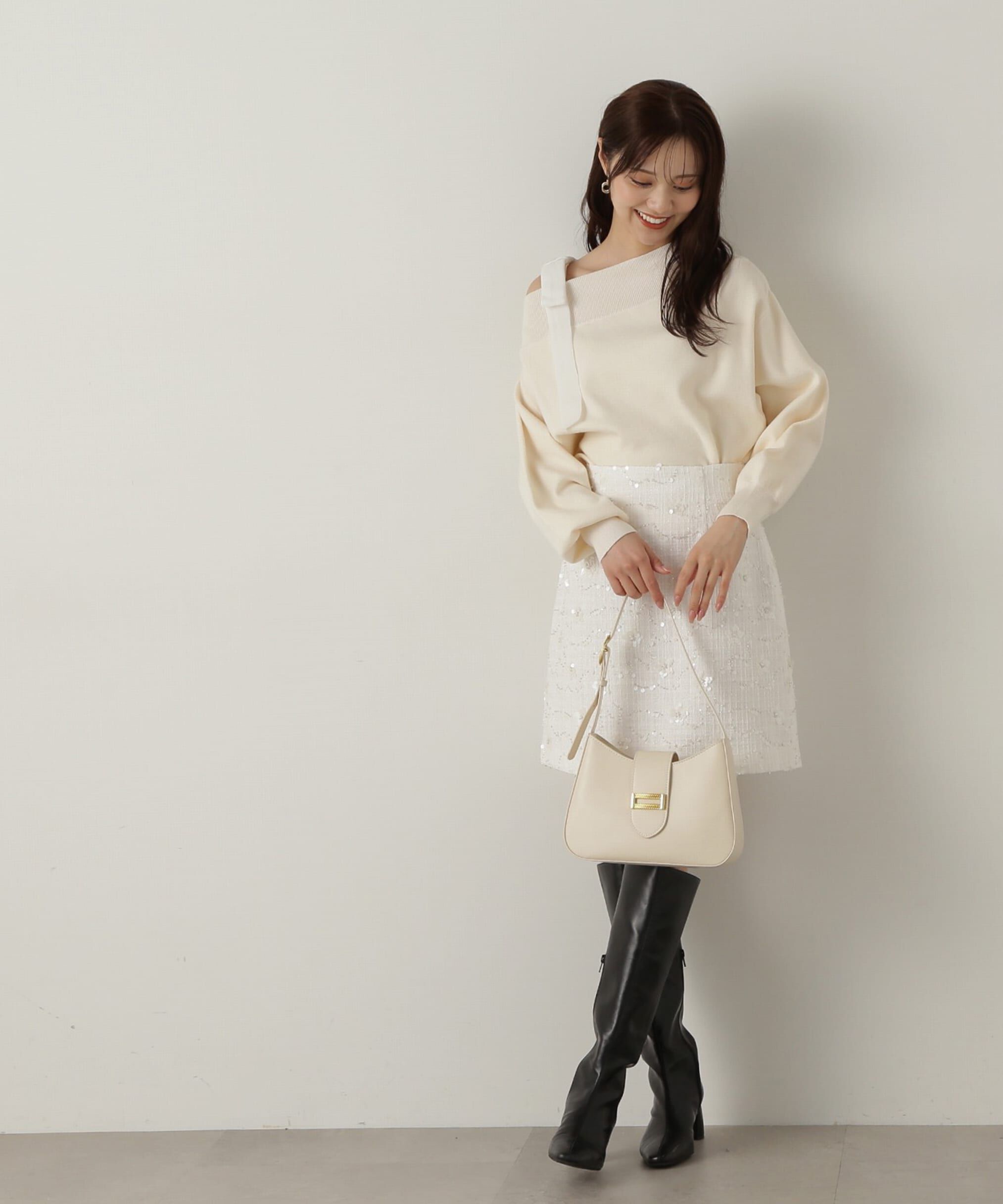 PROPORTION BODY DRESSING「ベロアリボン付きニット」|ニット・セーター|