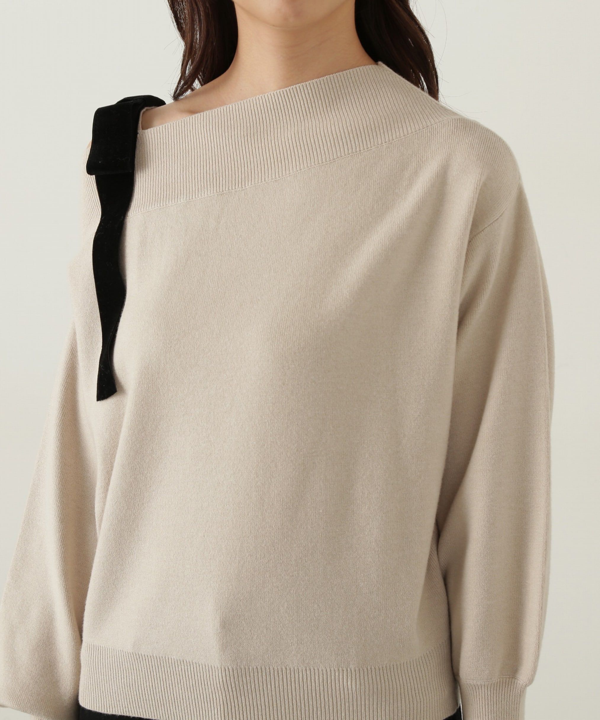PROPORTION BODY DRESSING「ベロアリボン付きニット」|ニット・セーター|