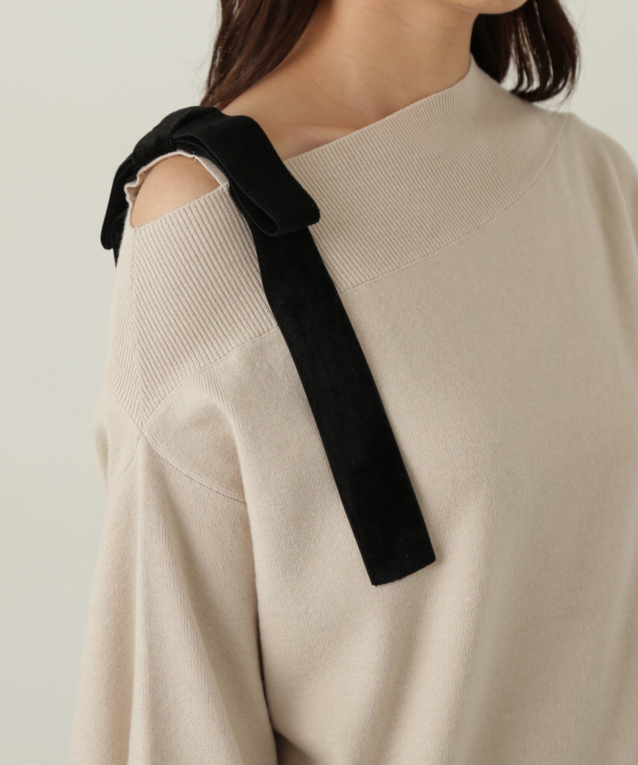 PROPORTION BODY DRESSING「ベロアリボン付きニット」|ニット・セーター|