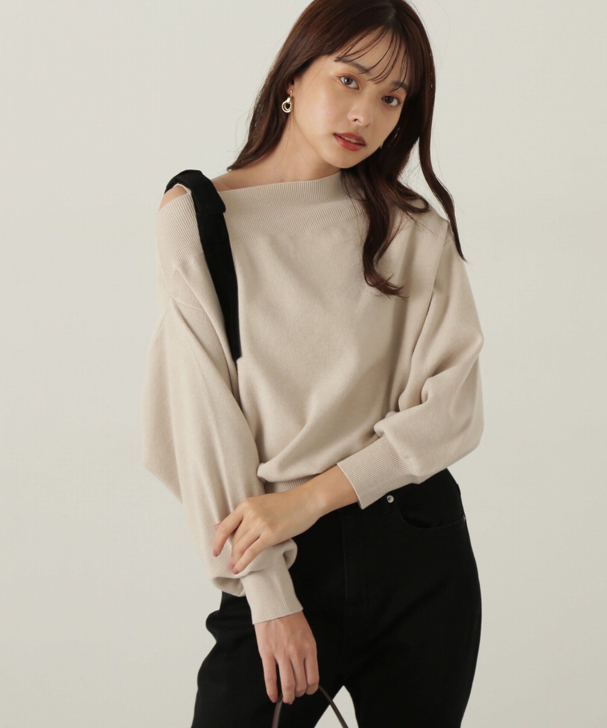 PROPORTION BODY DRESSING「ベロアリボン付きニット」|ニット・セーター|