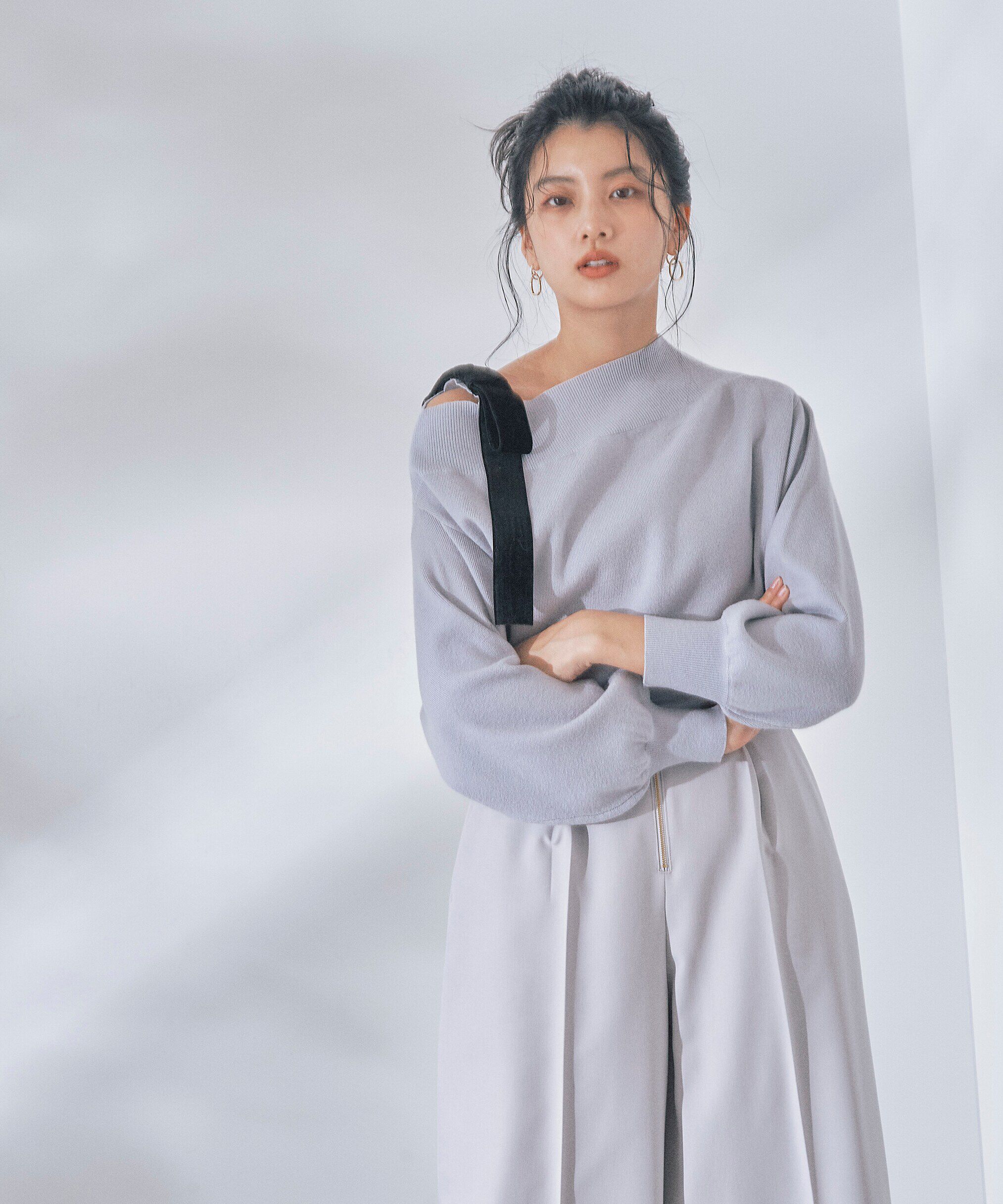 PROPORTION BODY DRESSING「ベロアリボン付きニット」|ニット・セーター|