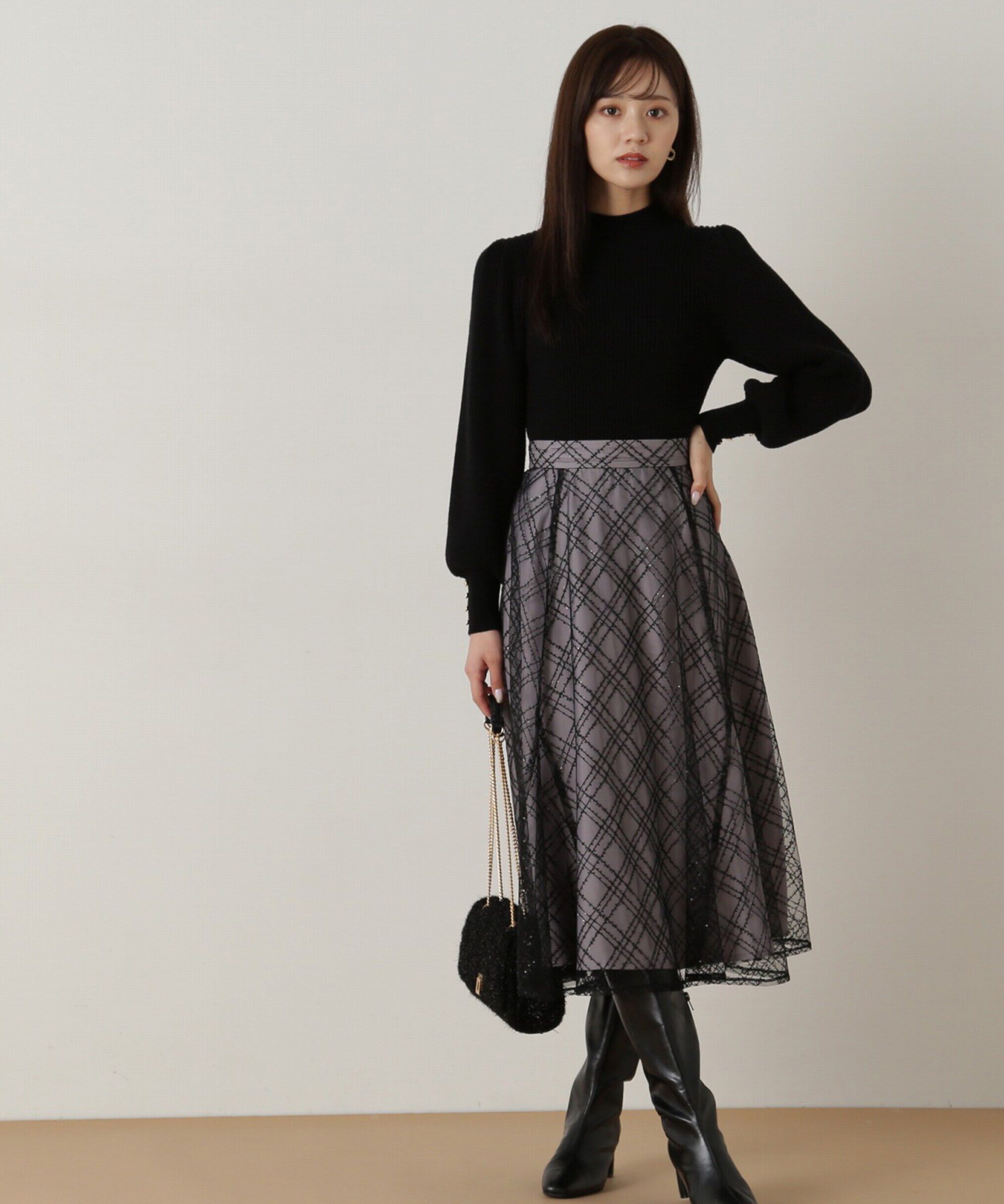 PROPORTION BODY DRESSING「ハイネックボリュームスリーブニット」|ニット・セーター|