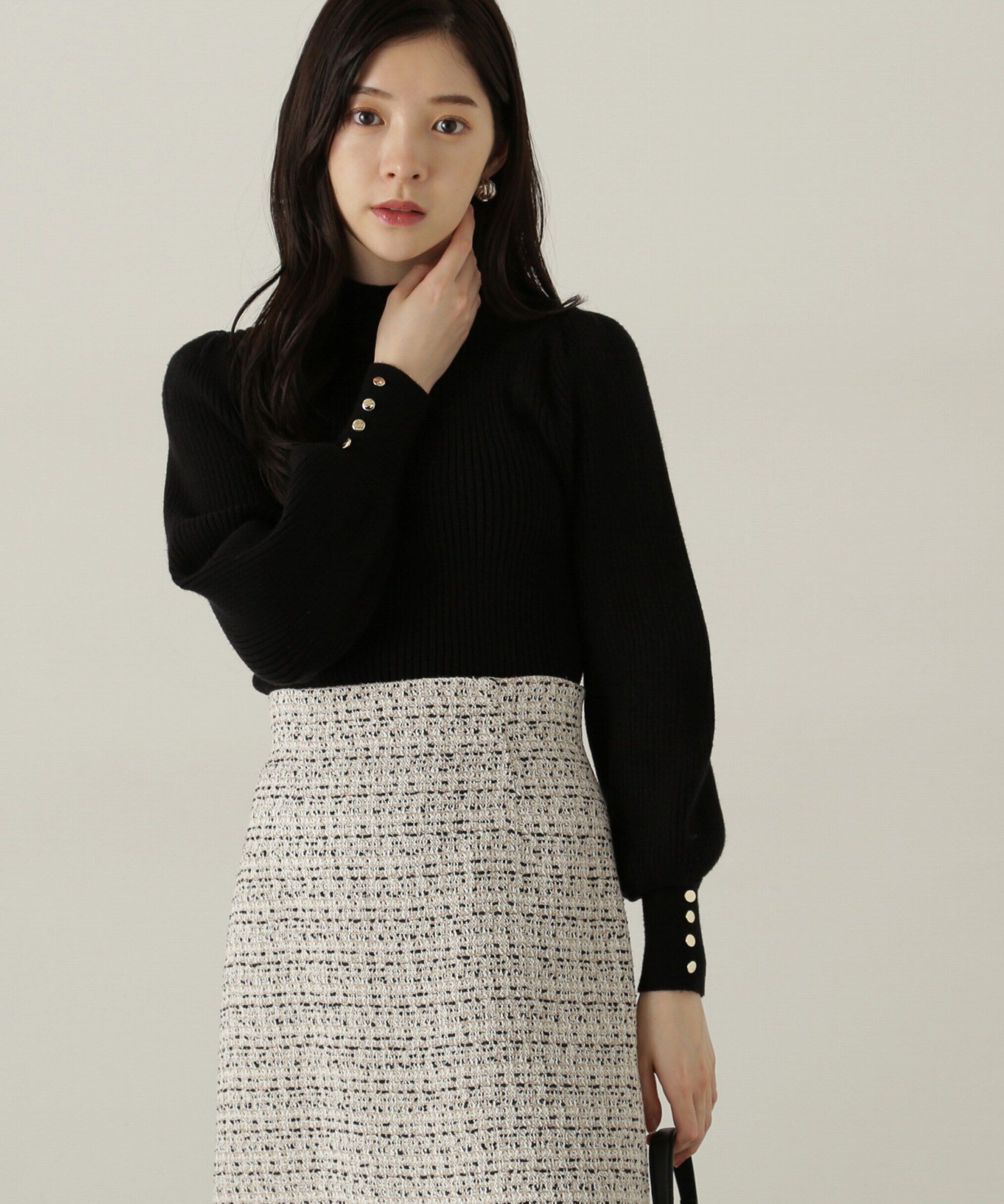 PROPORTION BODY DRESSING「ハイネックボリュームスリーブニット」|ニット・セーター|