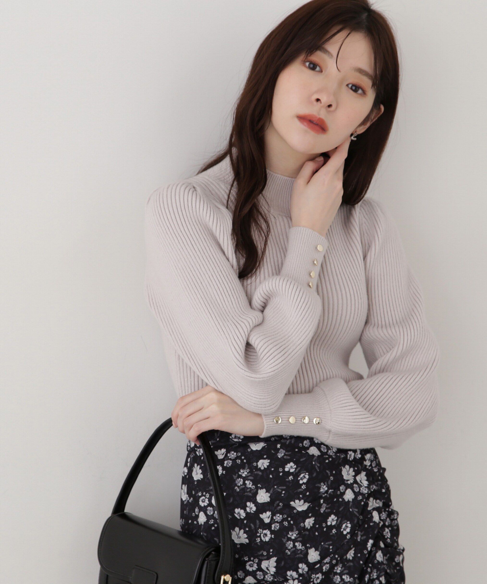 PROPORTION BODY DRESSING「ハイネックボリュームスリーブニット」|ニット・セーター|