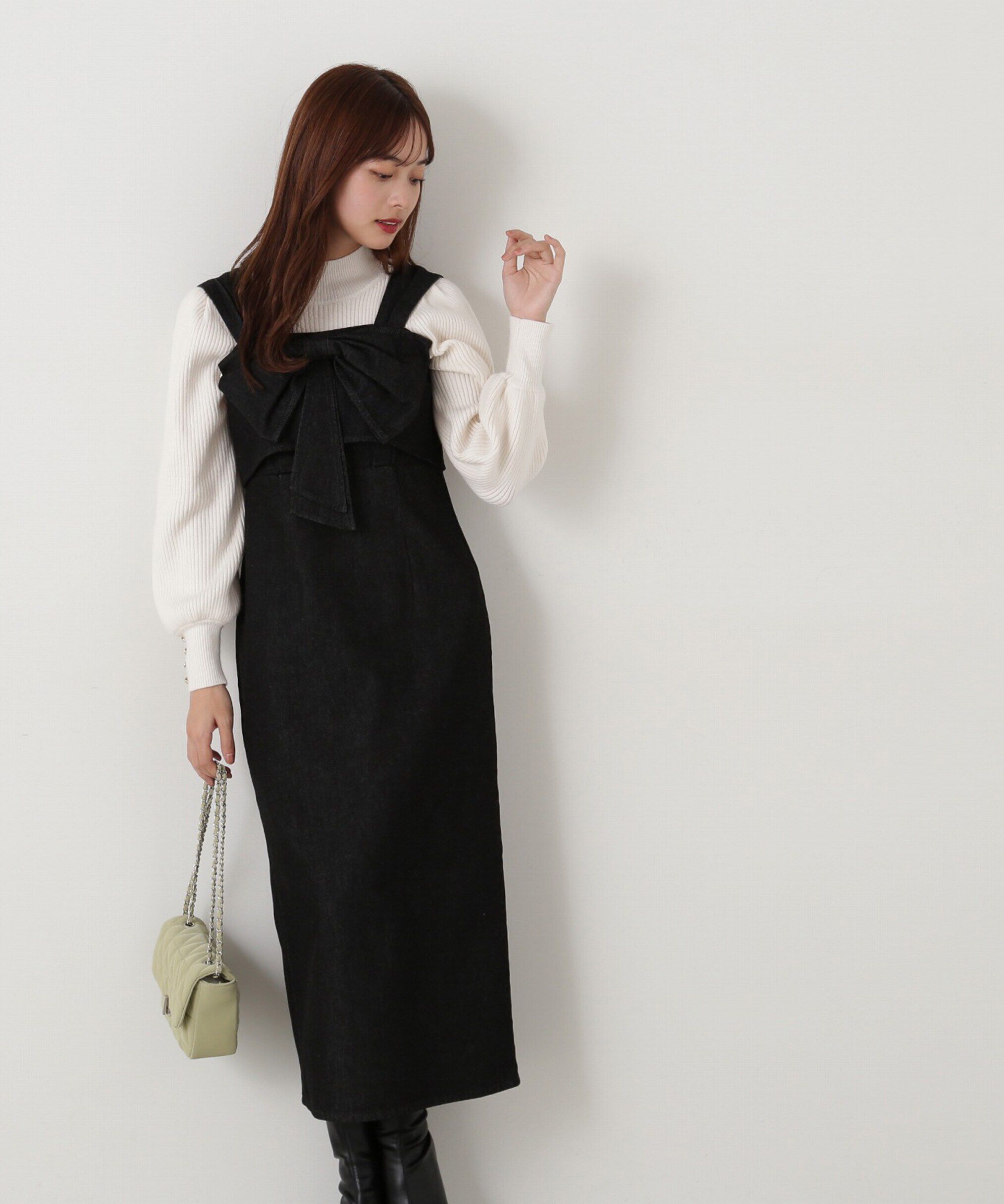 PROPORTION BODY DRESSING「ハイネックボリュームスリーブニット」|ニット・セーター|