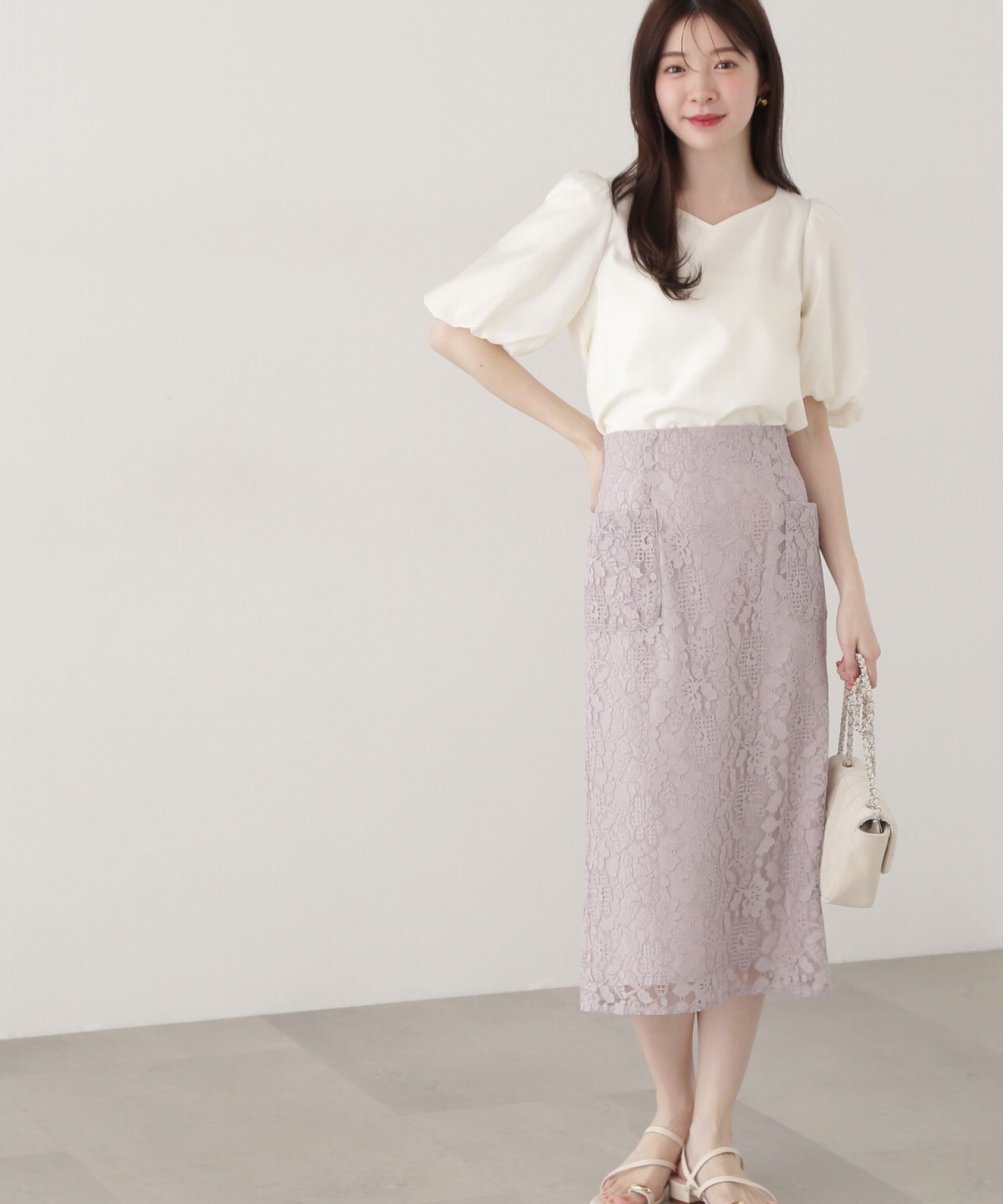 PROPORTION BODY DRESSING「レースタイトスカート」|スカート|