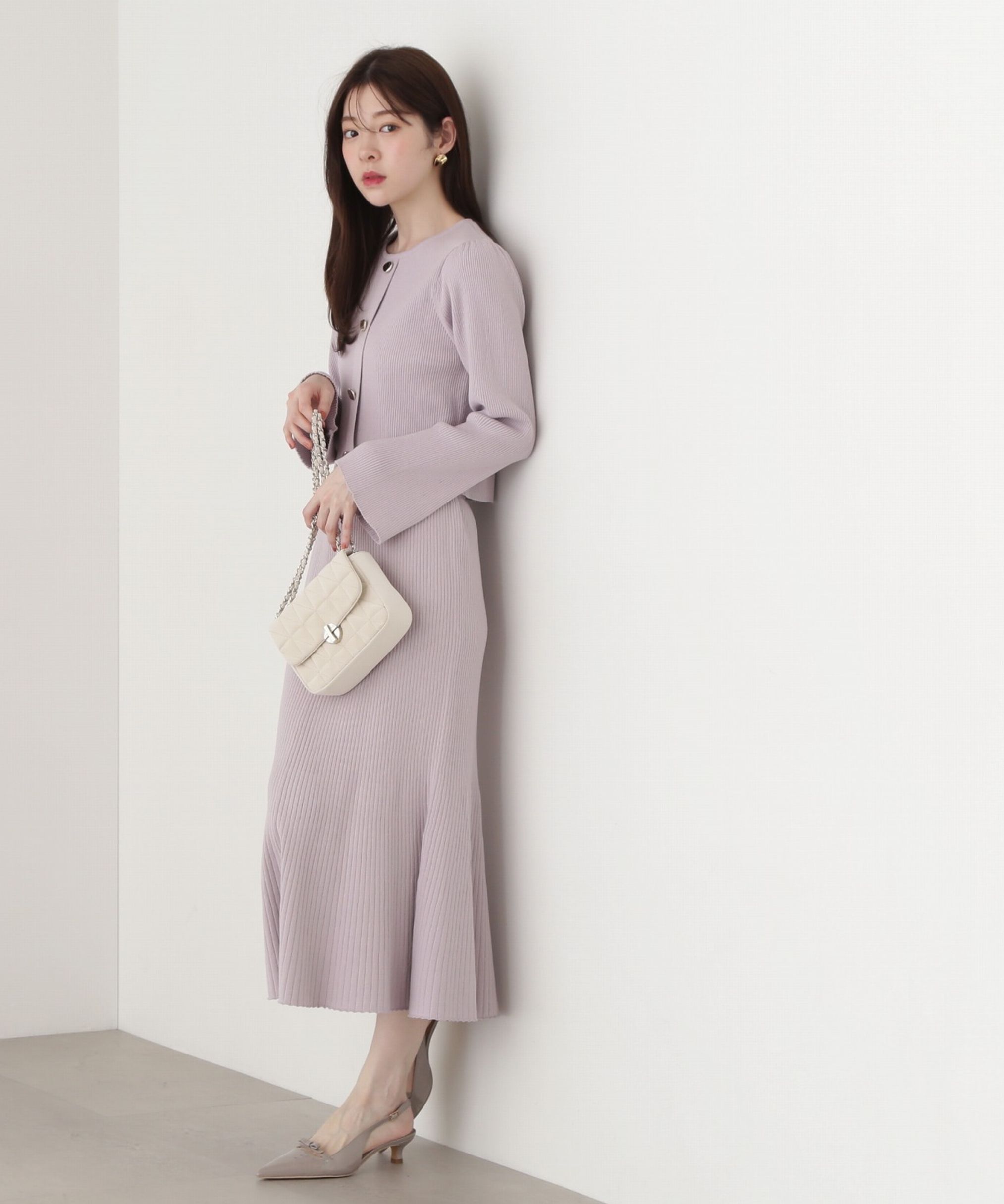 PROPORTION BODY DRESSING「キラ釦リブニットセットアップ」|ワンピース|