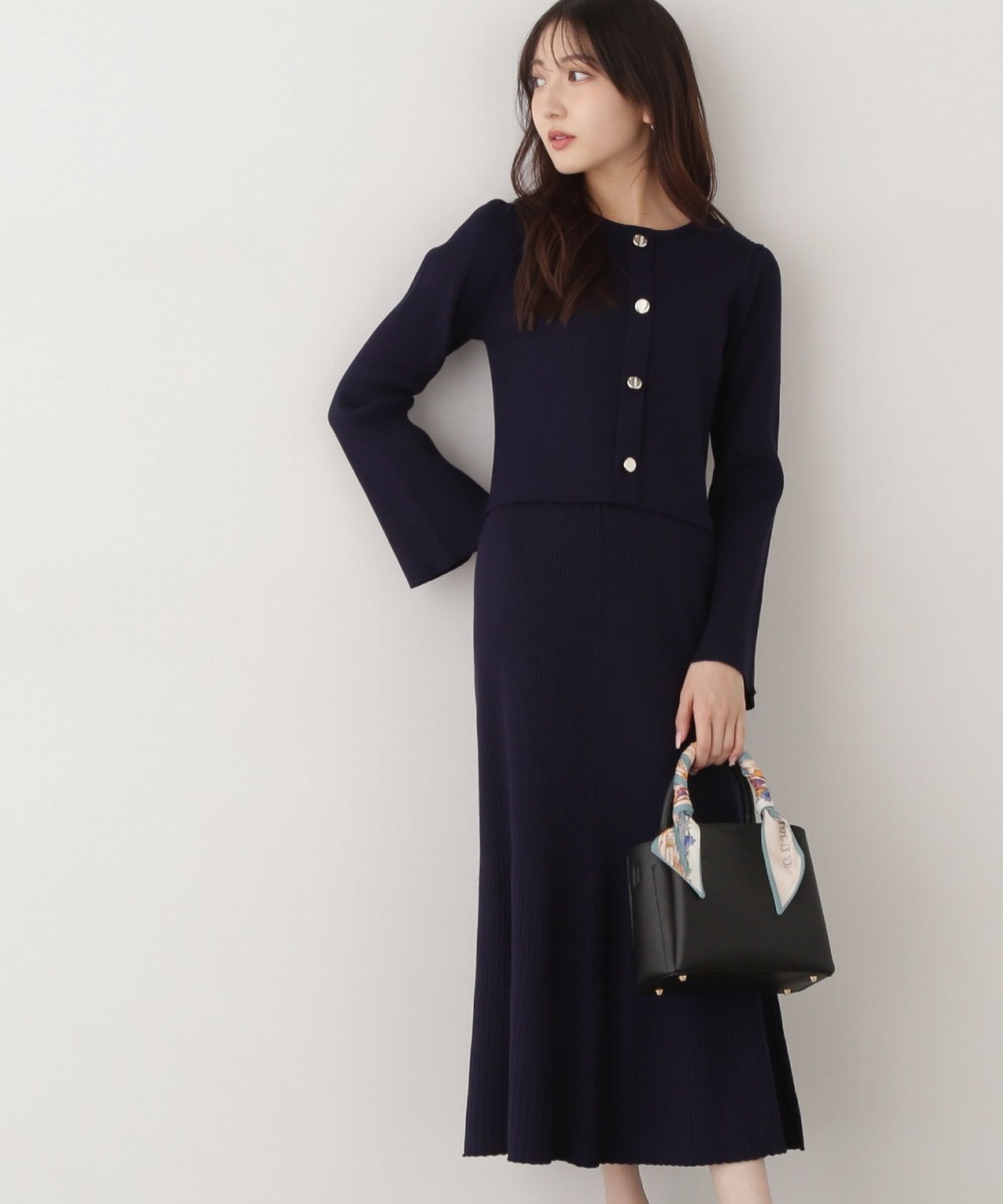 PROPORTION BODY DRESSING「キラ釦リブニットセットアップ」|ワンピース|