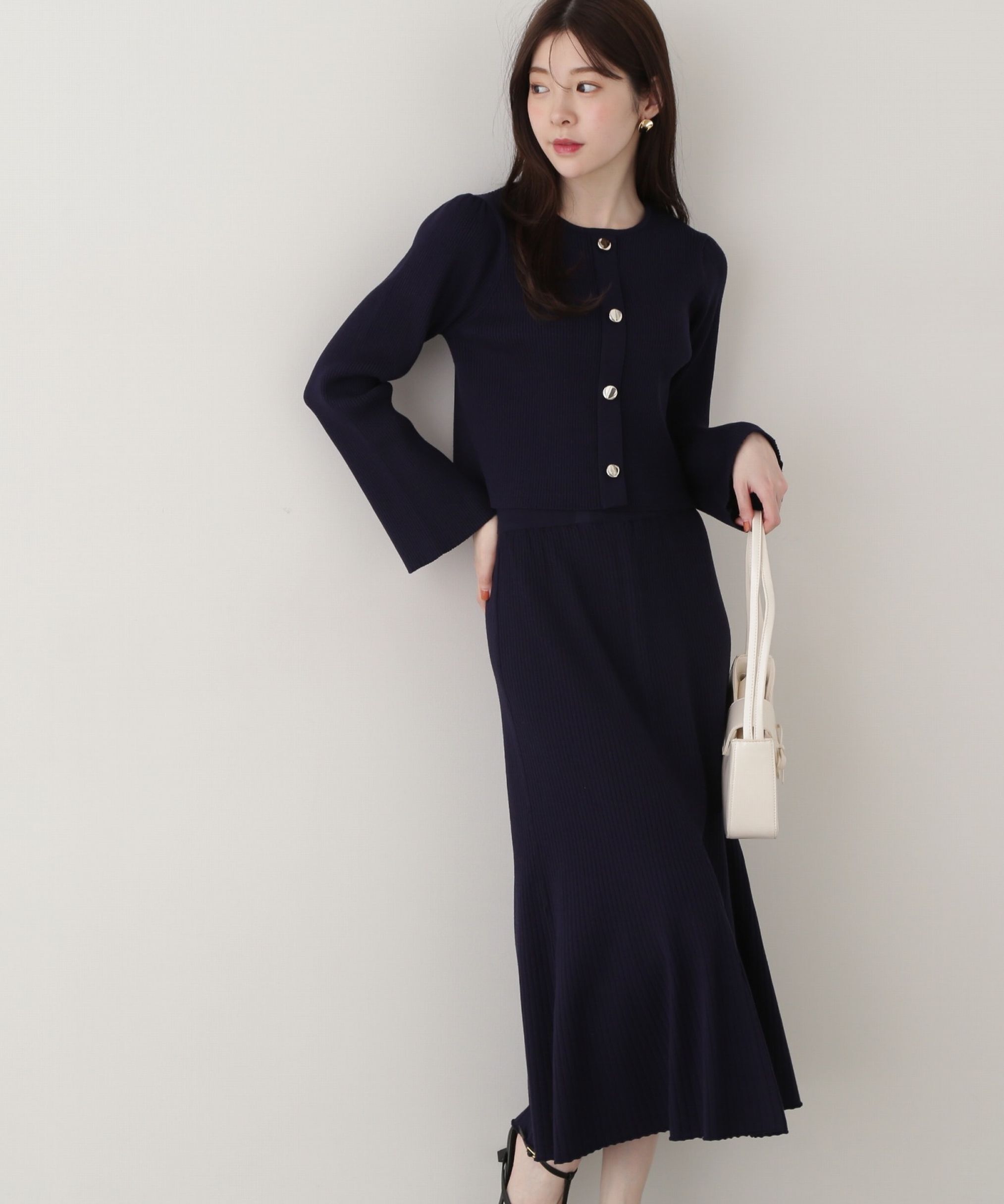 PROPORTION BODY DRESSING「キラ釦リブニットセットアップ」|ワンピース|