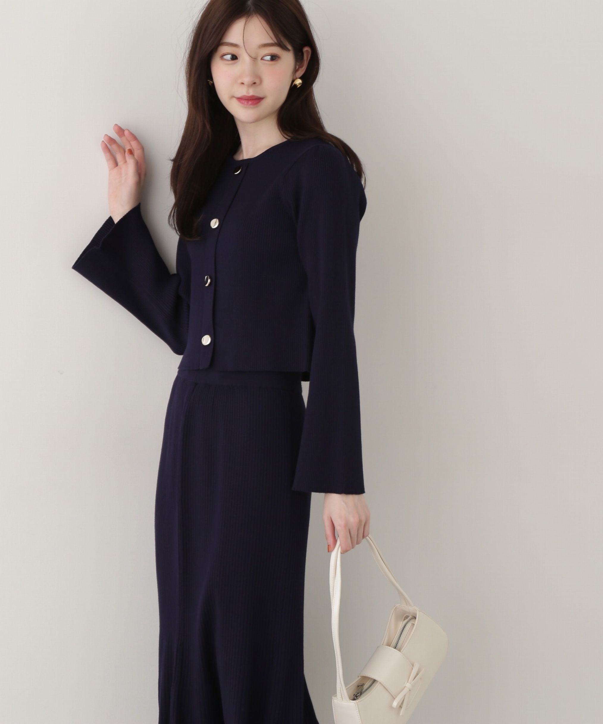 PROPORTION BODY DRESSING「キラ釦リブニットセットアップ」|ワンピース|