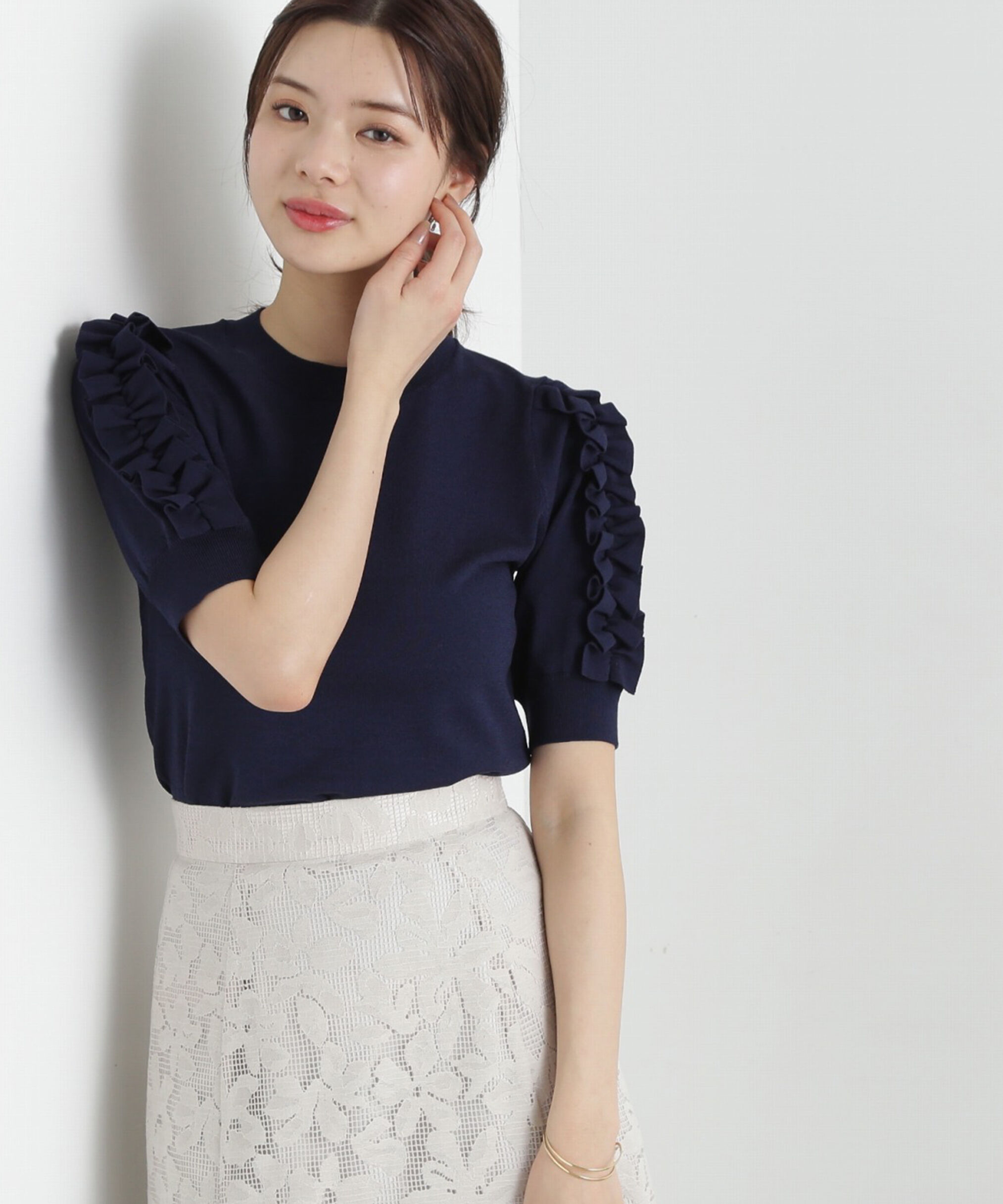 PROPORTION BODY DRESSING「フリルスリーブニット」|ニット・セーター|