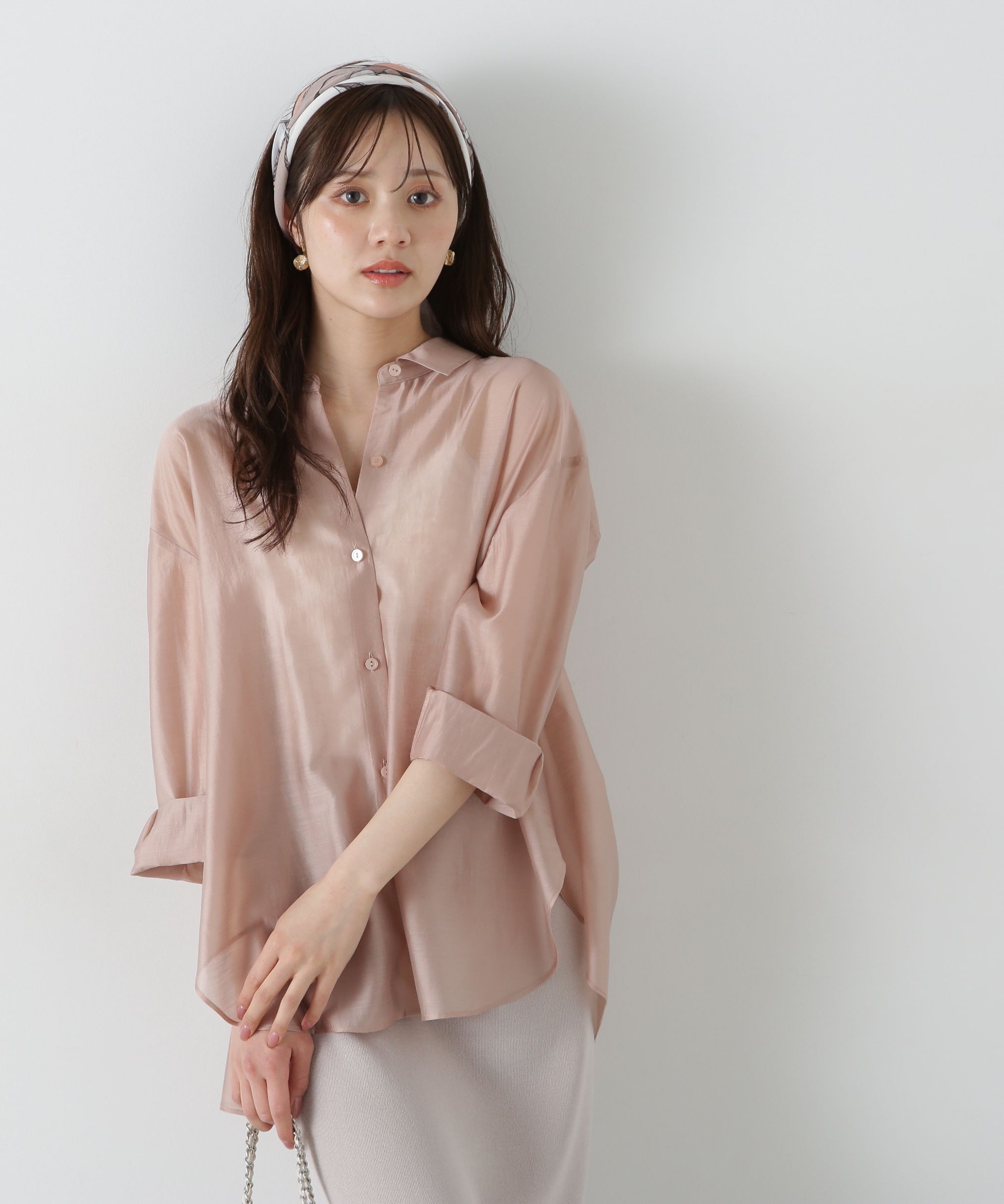 PROPORTION BODY DRESSING「シアーシャーリングブラウス」|シャツ・ブラウス|