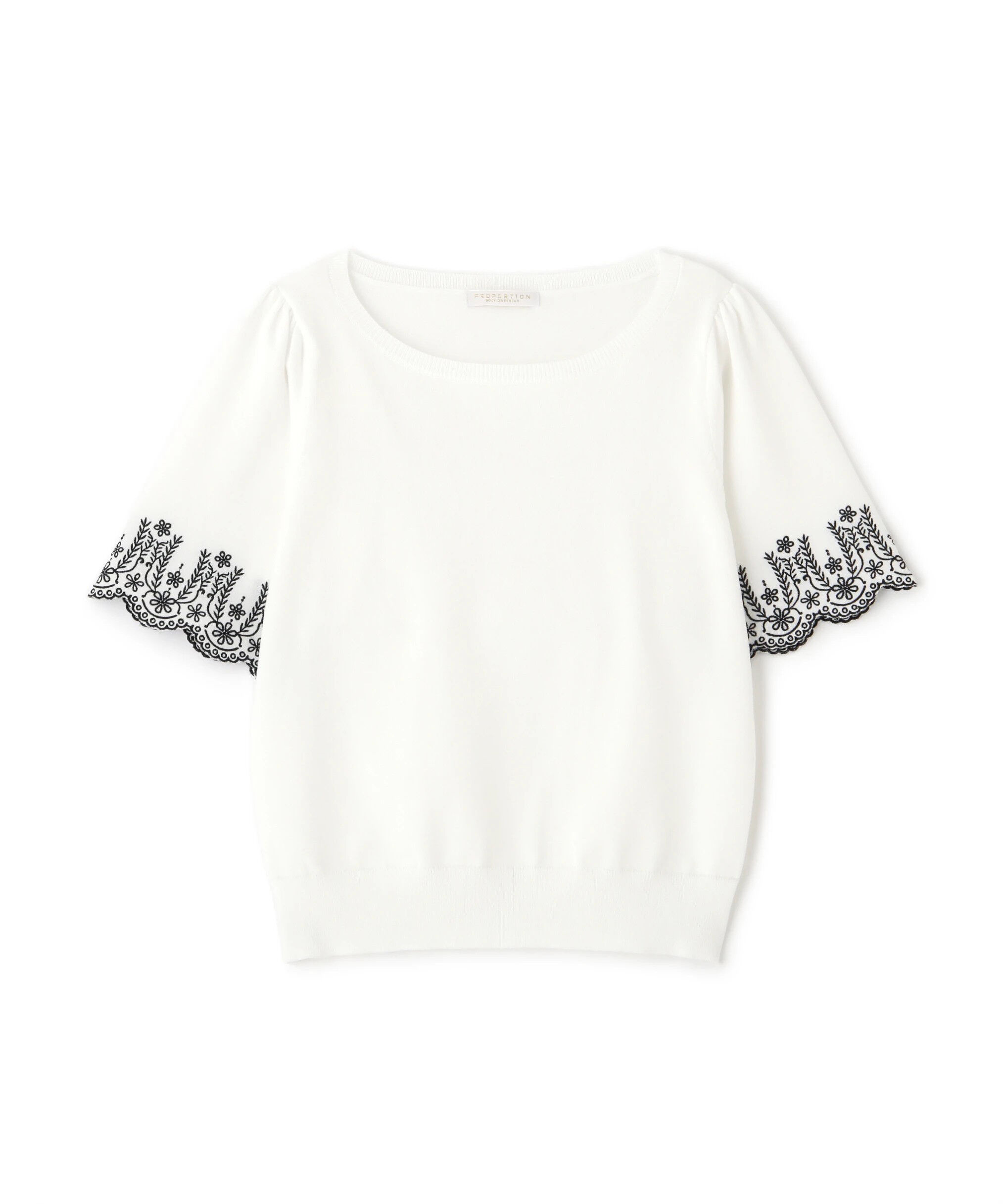 PROPORTION BODY DRESSING「エンブロイダリーフレアスリーブニット」|ニット・セーター|