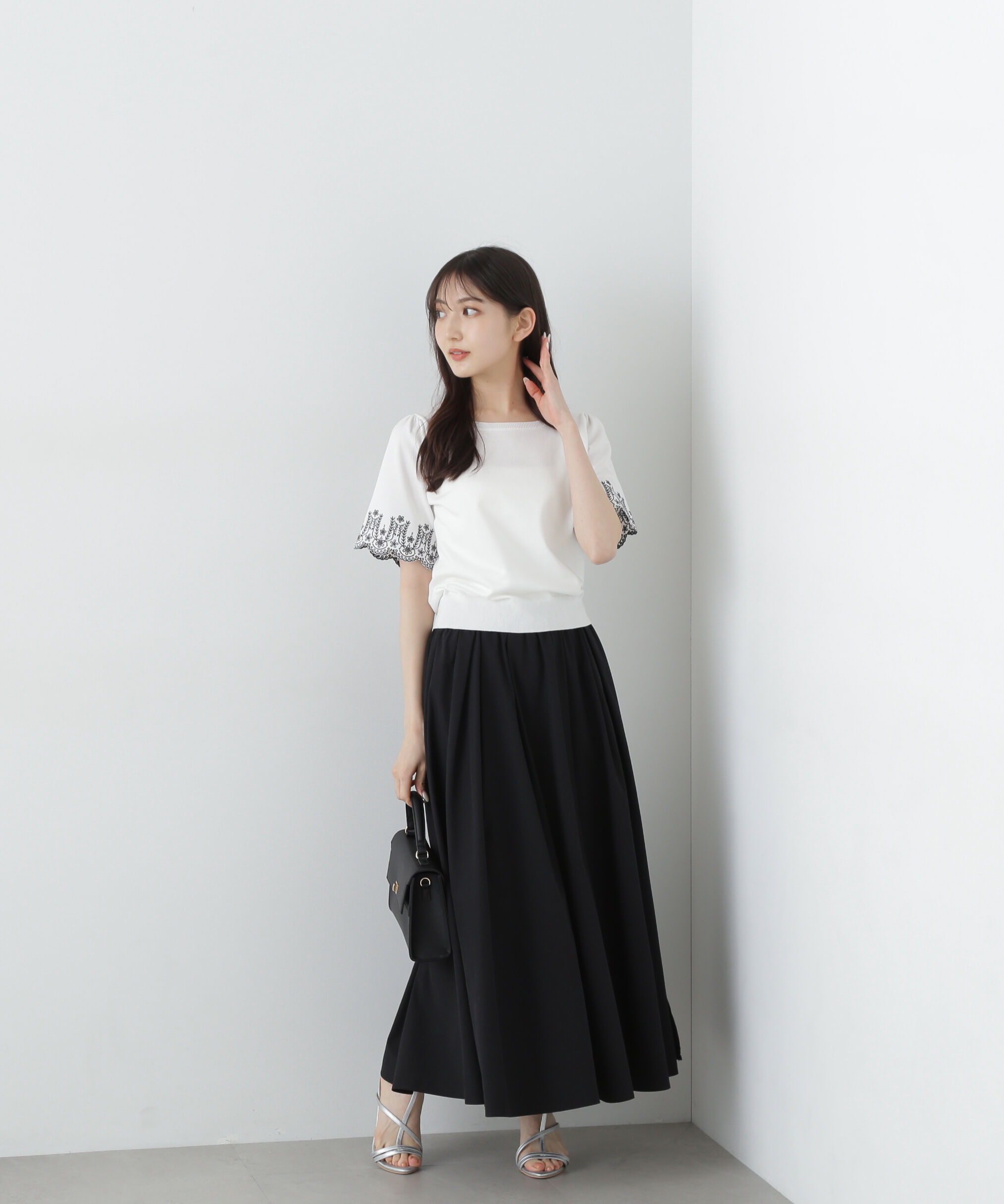 PROPORTION BODY DRESSING「エンブロイダリーフレアスリーブニット」|ニット・セーター|