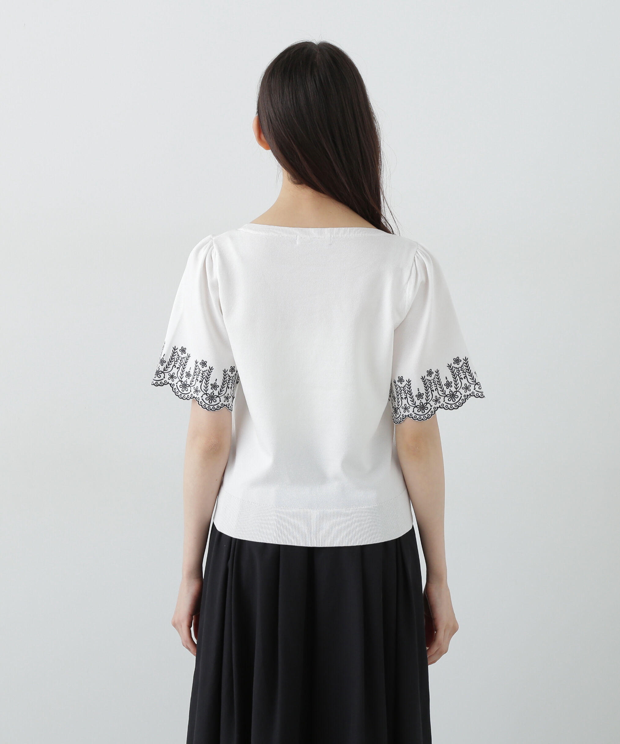 PROPORTION BODY DRESSING「エンブロイダリーフレアスリーブニット」|ニット・セーター|