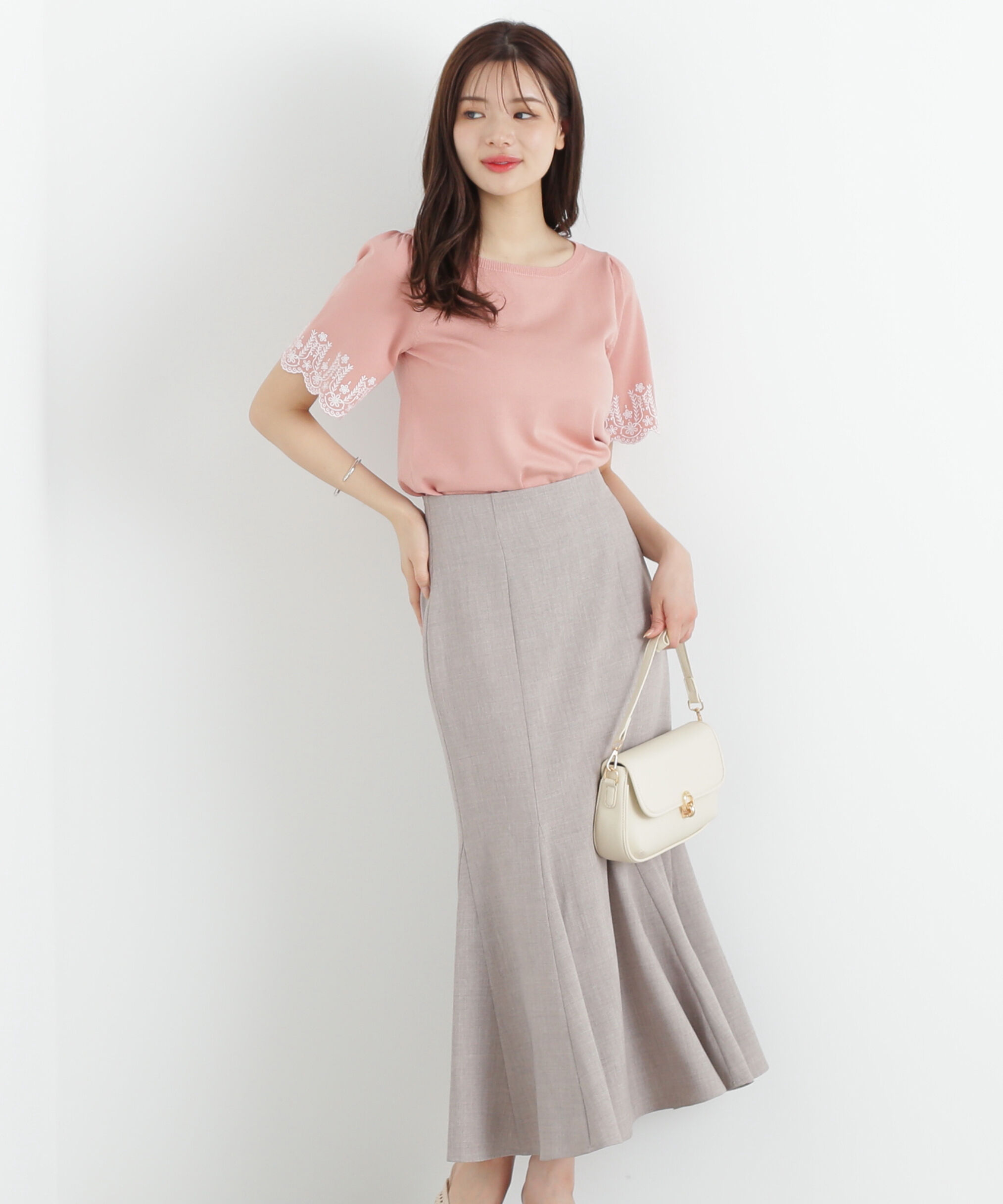 PROPORTION BODY DRESSING「エンブロイダリーフレアスリーブニット」|ニット・セーター|