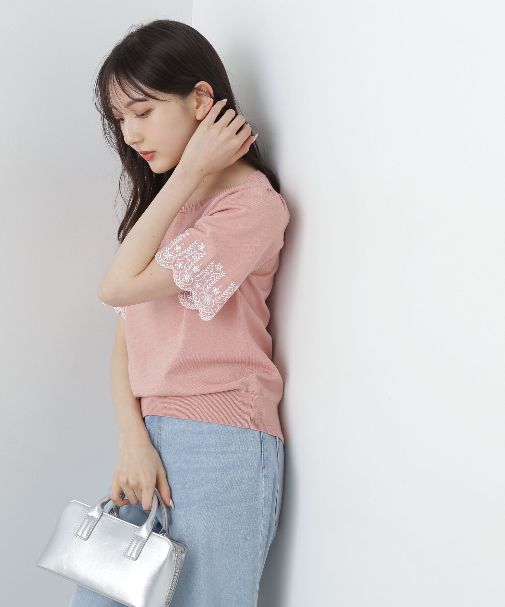 PROPORTION BODY DRESSING「エンブロイダリーフレアスリーブニット」|ニット・セーター|