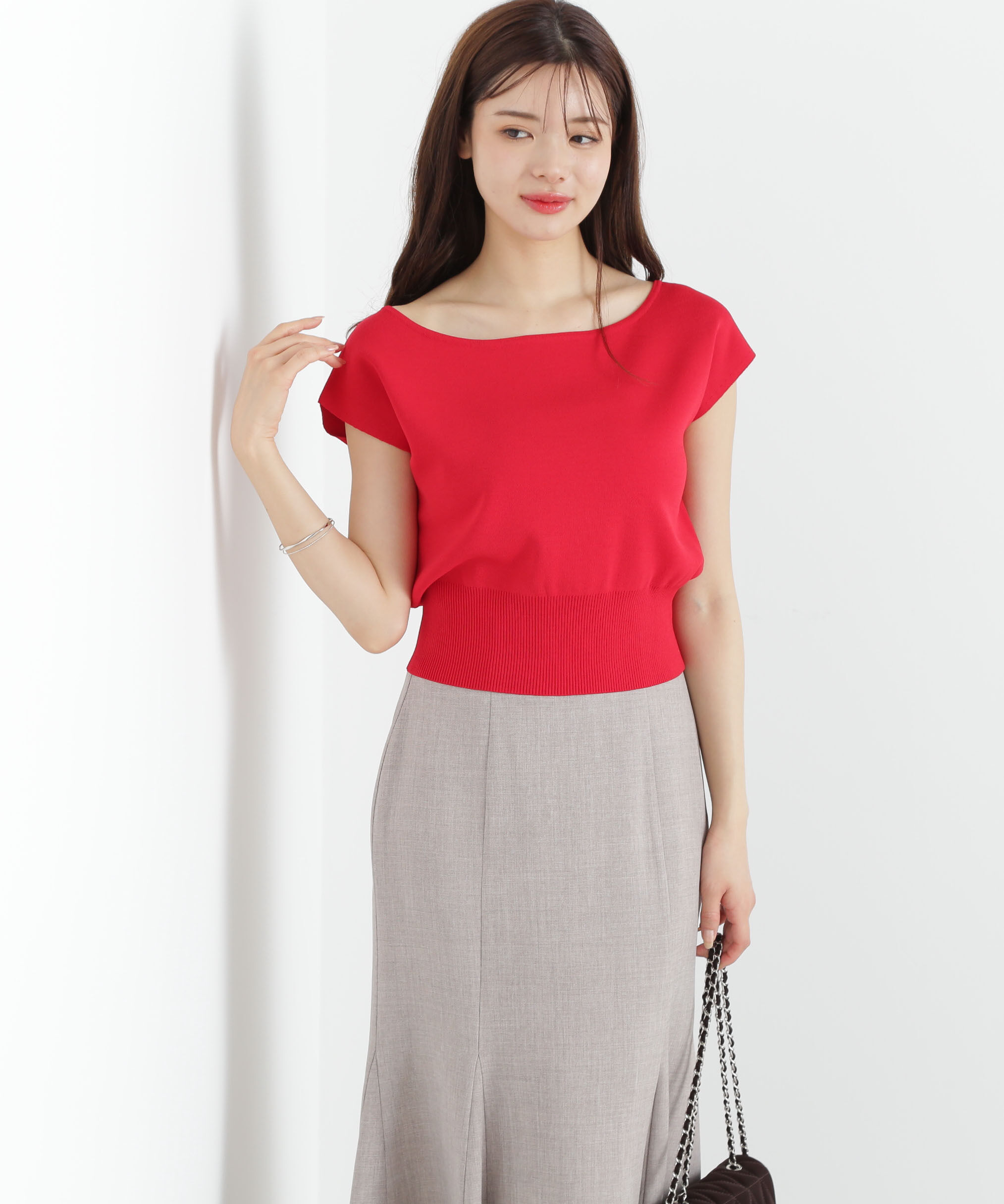 PROPORTION BODY DRESSING「デコルテ総針ニット」|ニット・セーター|