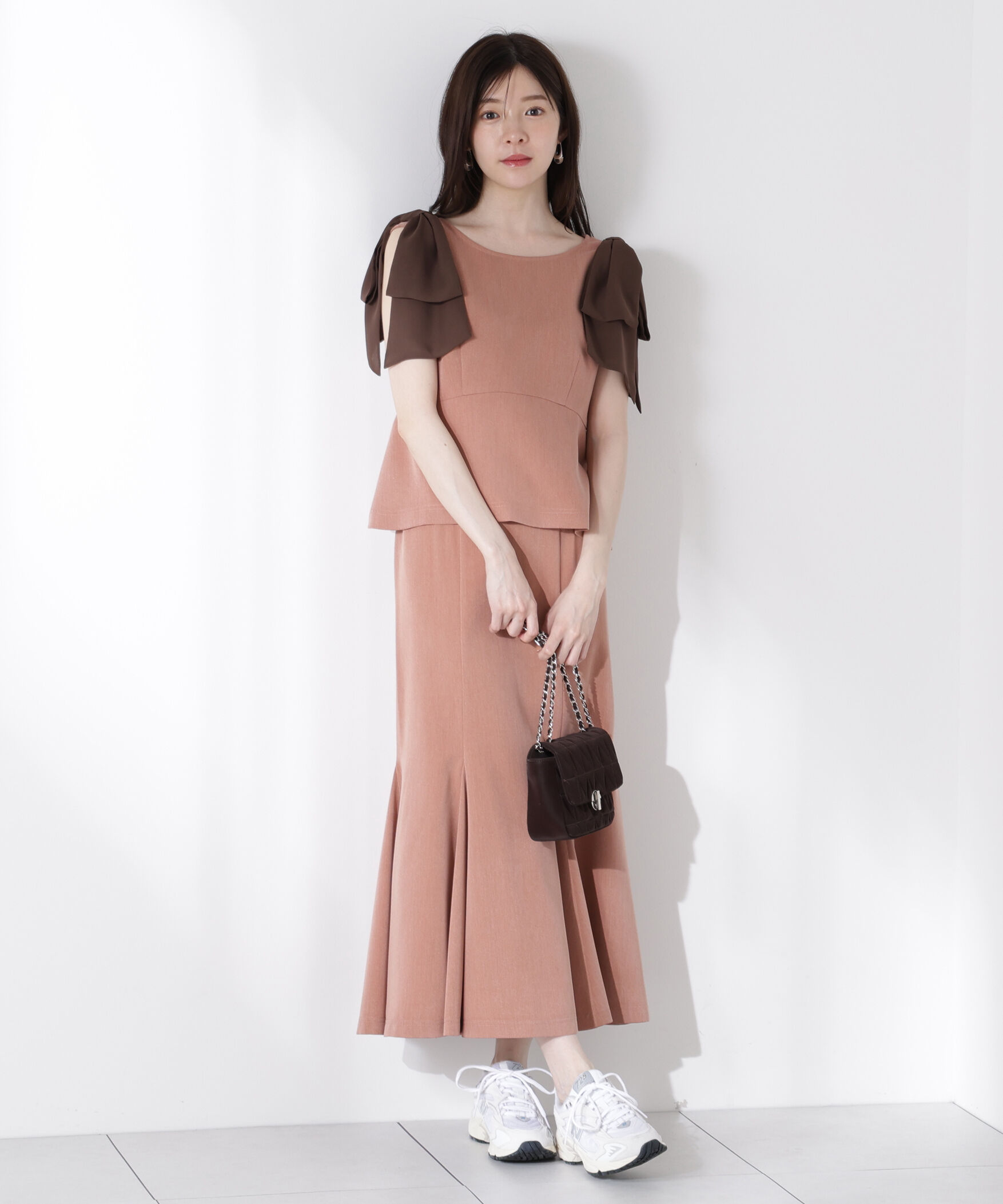 PROPORTION BODY DRESSING「リボン付きマーメイドセットアップ」|ワンピース|アプリコット