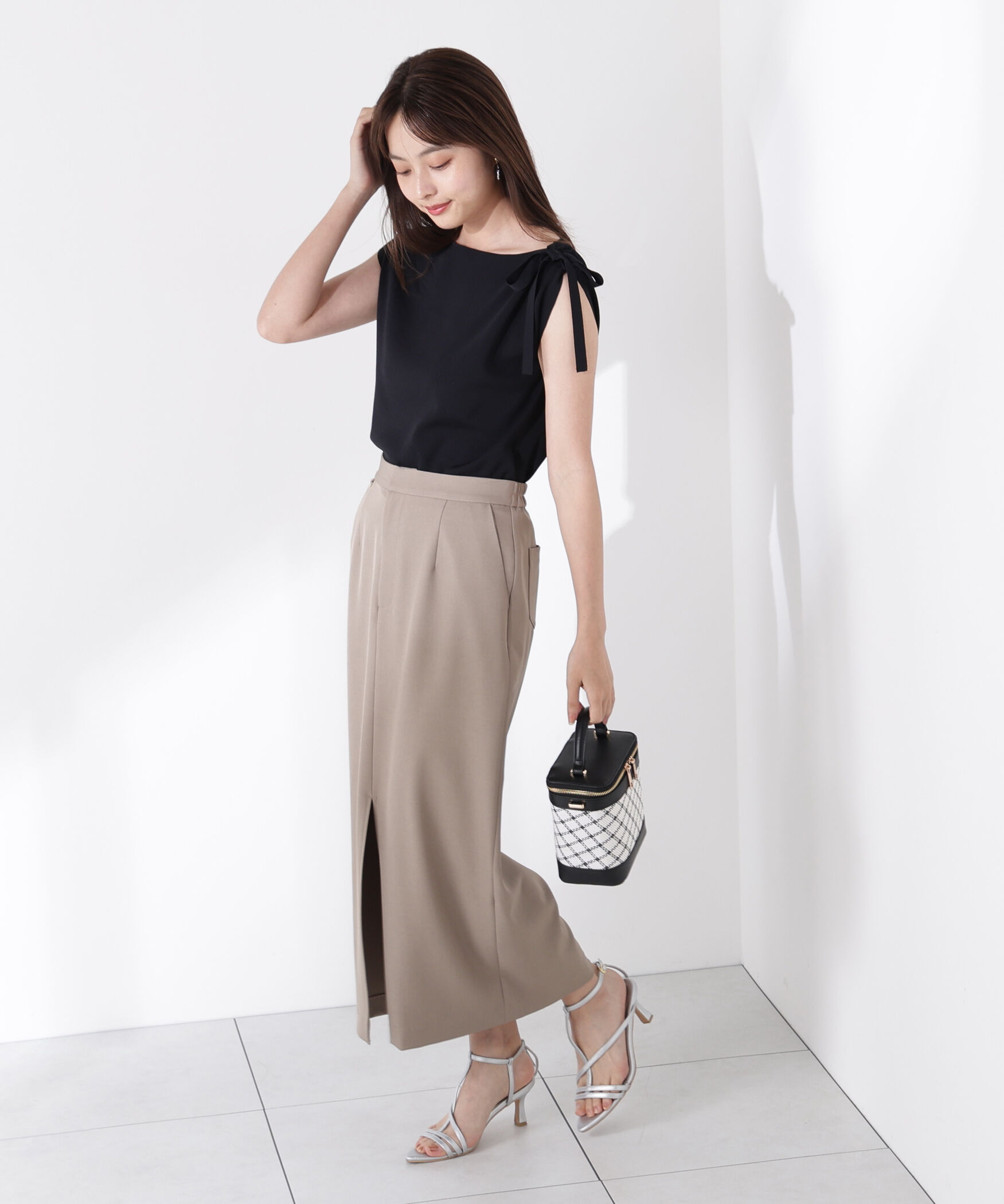 PROPORTION BODY DRESSING「肩リボンアシメニット」|ニット・セーター|