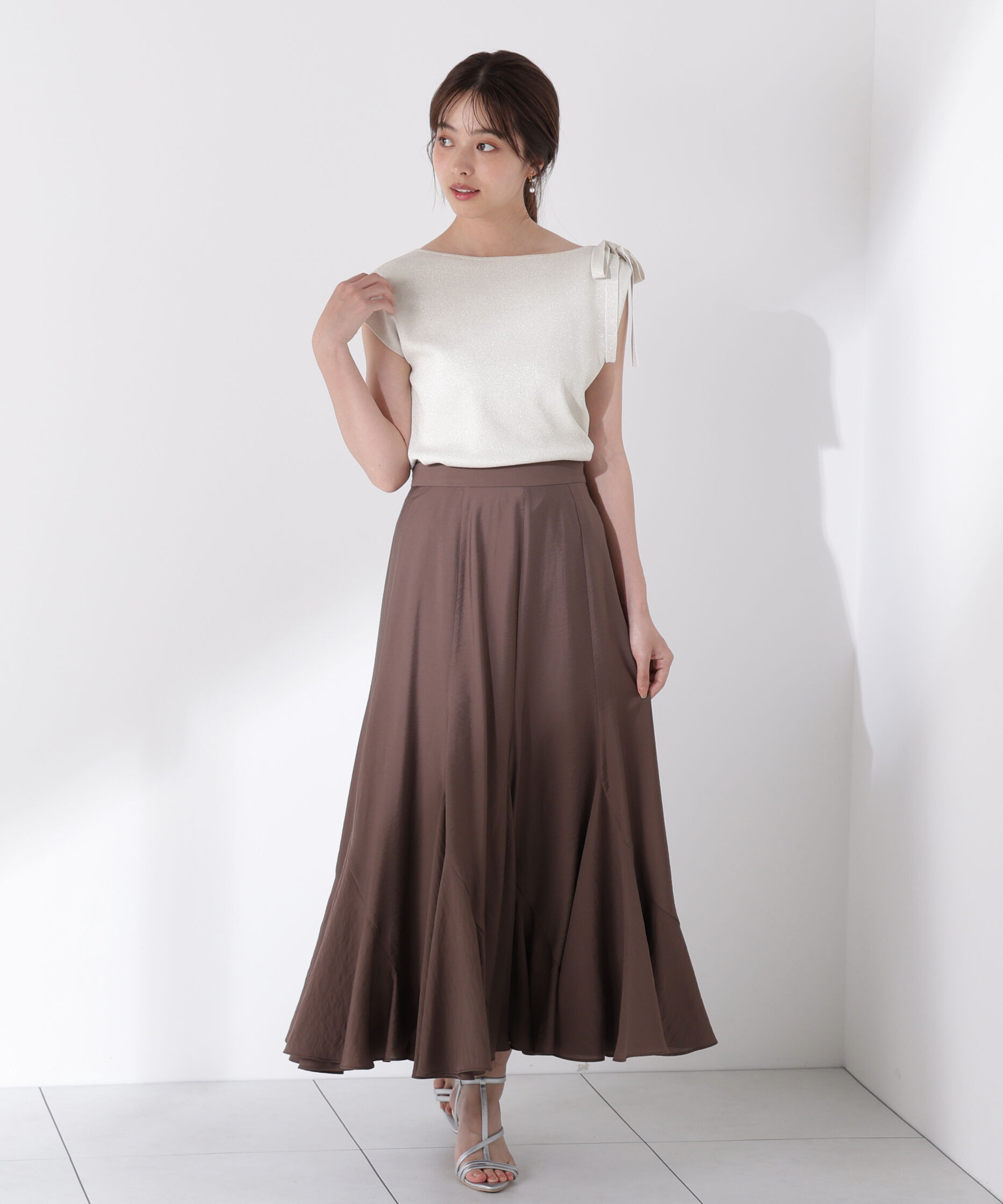 PROPORTION BODY DRESSING「肩リボンアシメニット」|ニット・セーター|