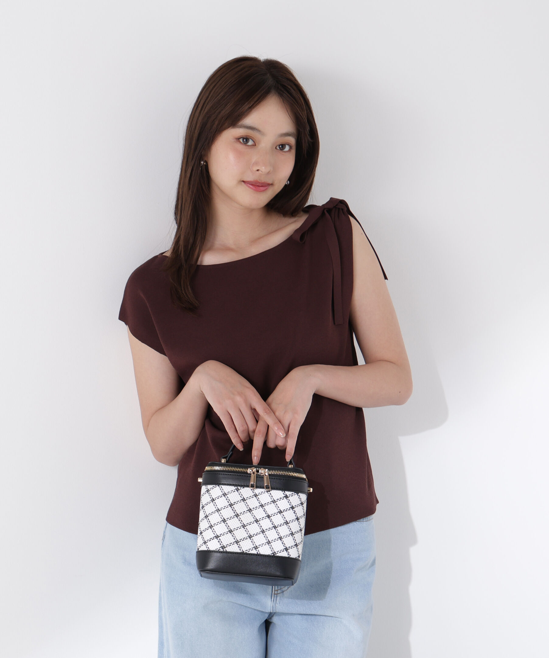 PROPORTION BODY DRESSING「肩リボンアシメニット」|ニット・セーター|