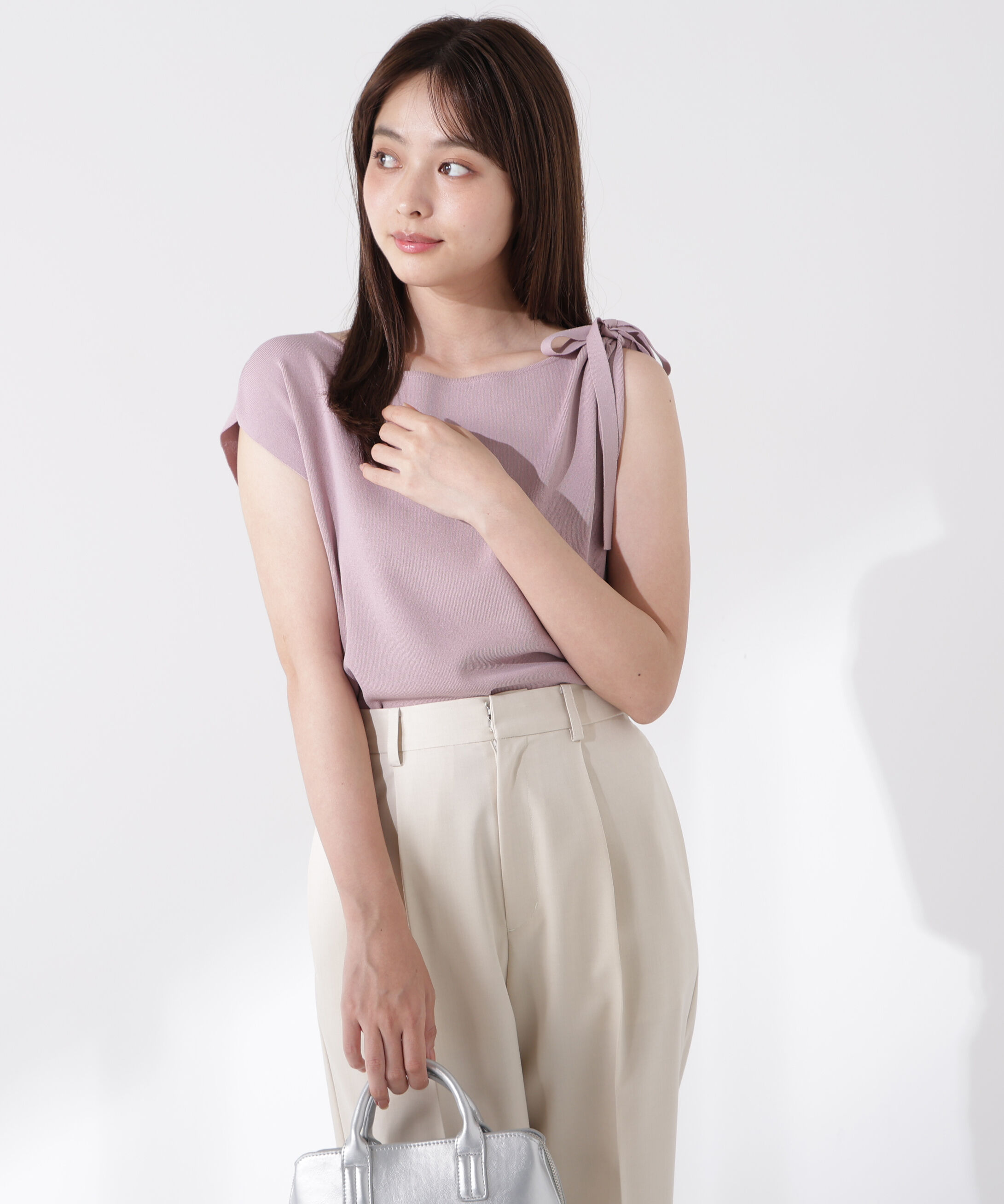 PROPORTION BODY DRESSING「肩リボンアシメニット」|ニット・セーター|