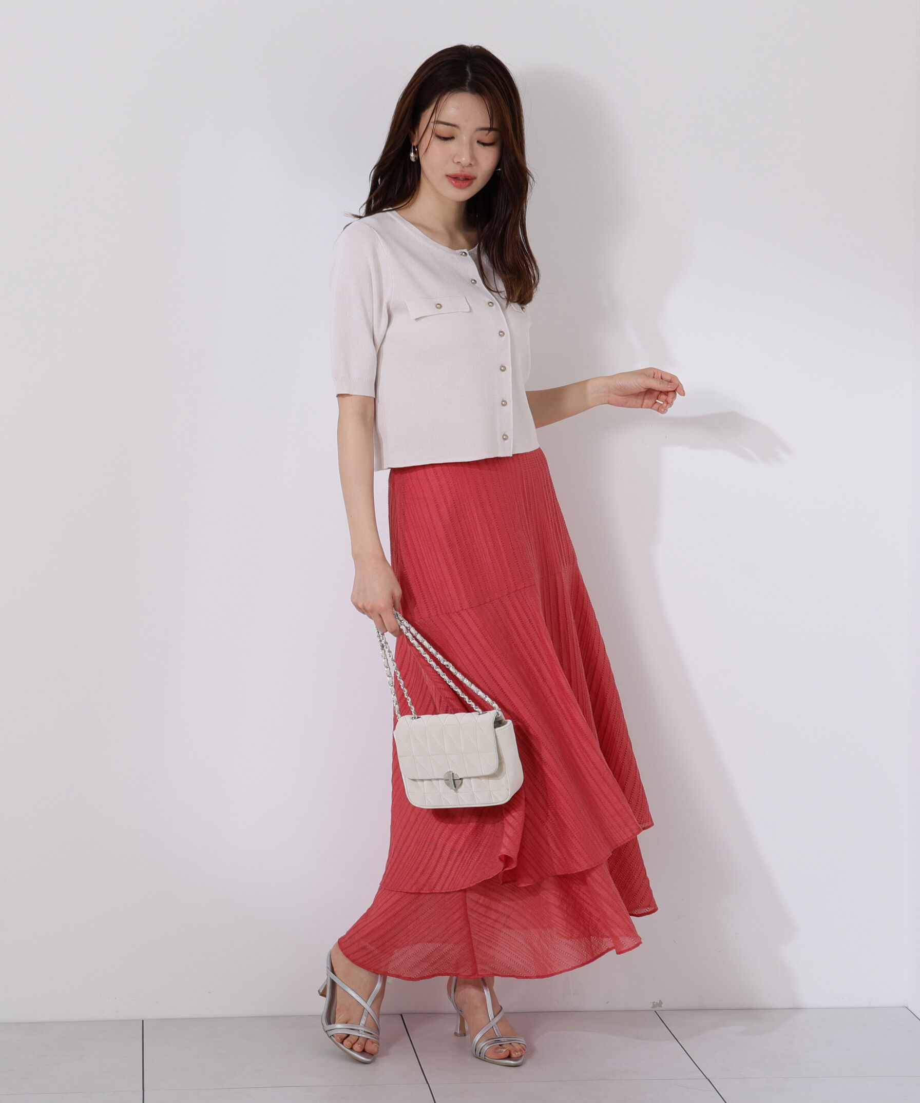 PROPORTION BODY DRESSING「ショート半袖カーディガン」|カーディガン|