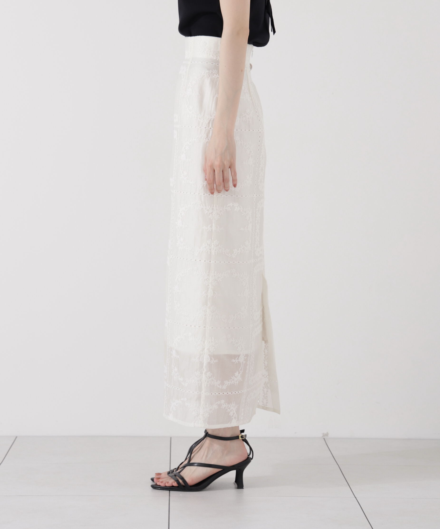PROPORTION BODY DRESSING「シアーパネルレーススカート」|スカート|