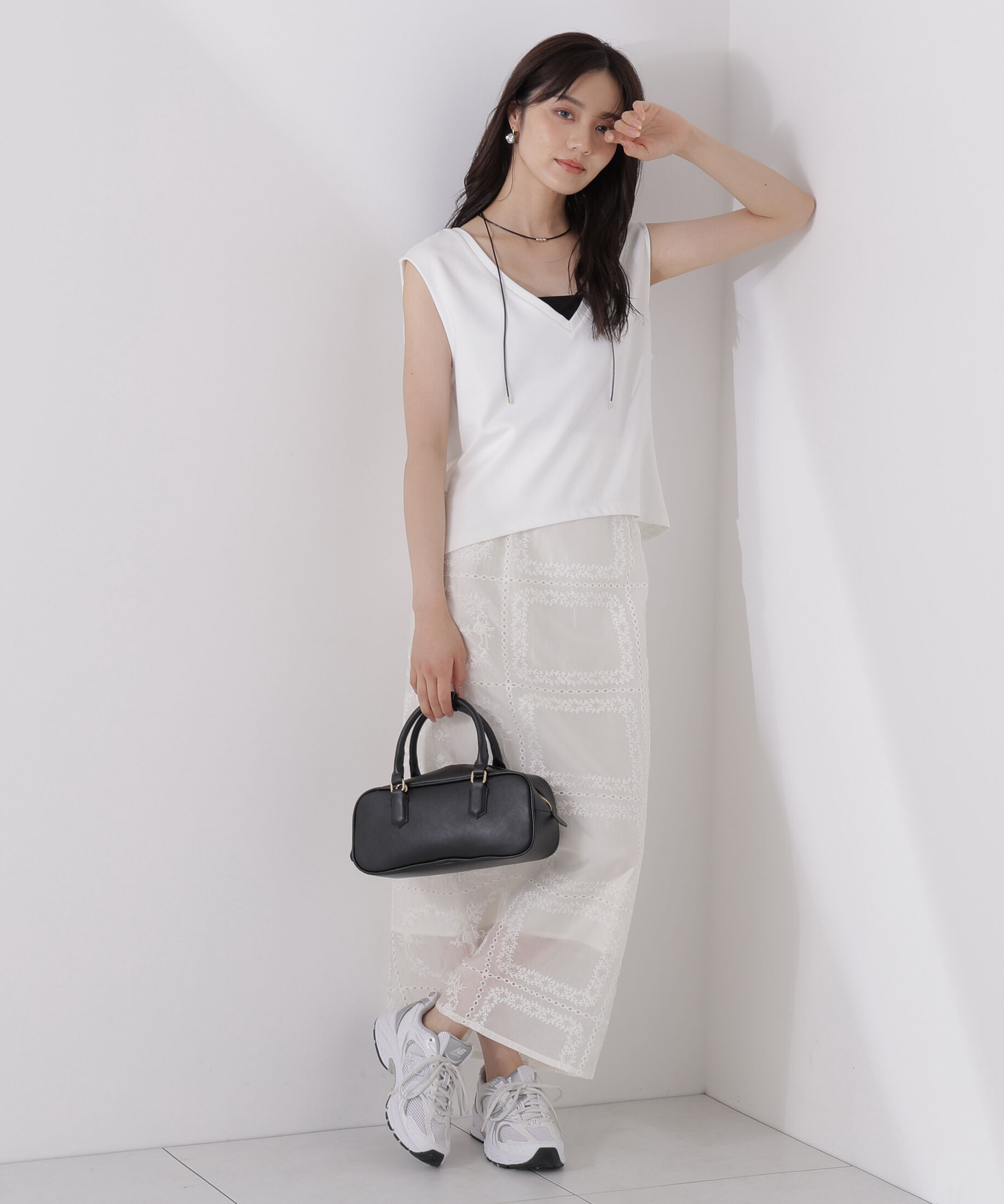 PROPORTION BODY DRESSING「シアーパネルレーススカート」|スカート|