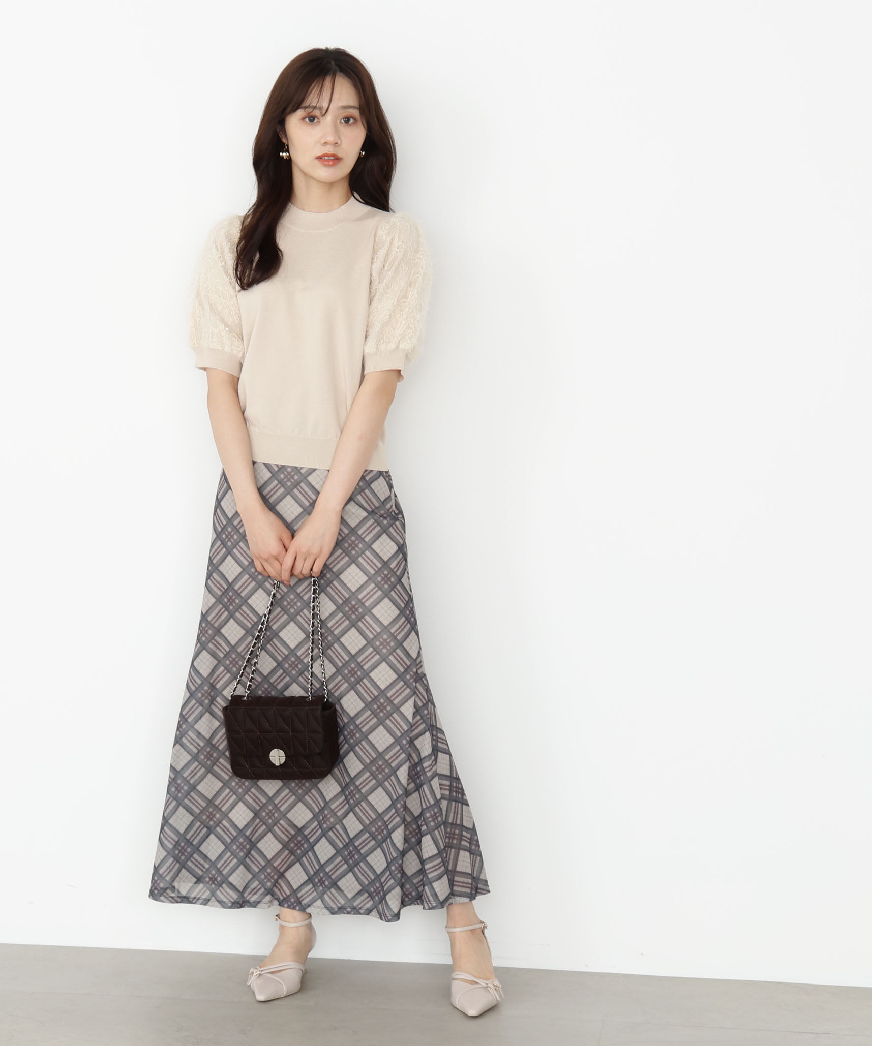 PROPORTION BODY DRESSING「チェックナロースカート」|スカート|