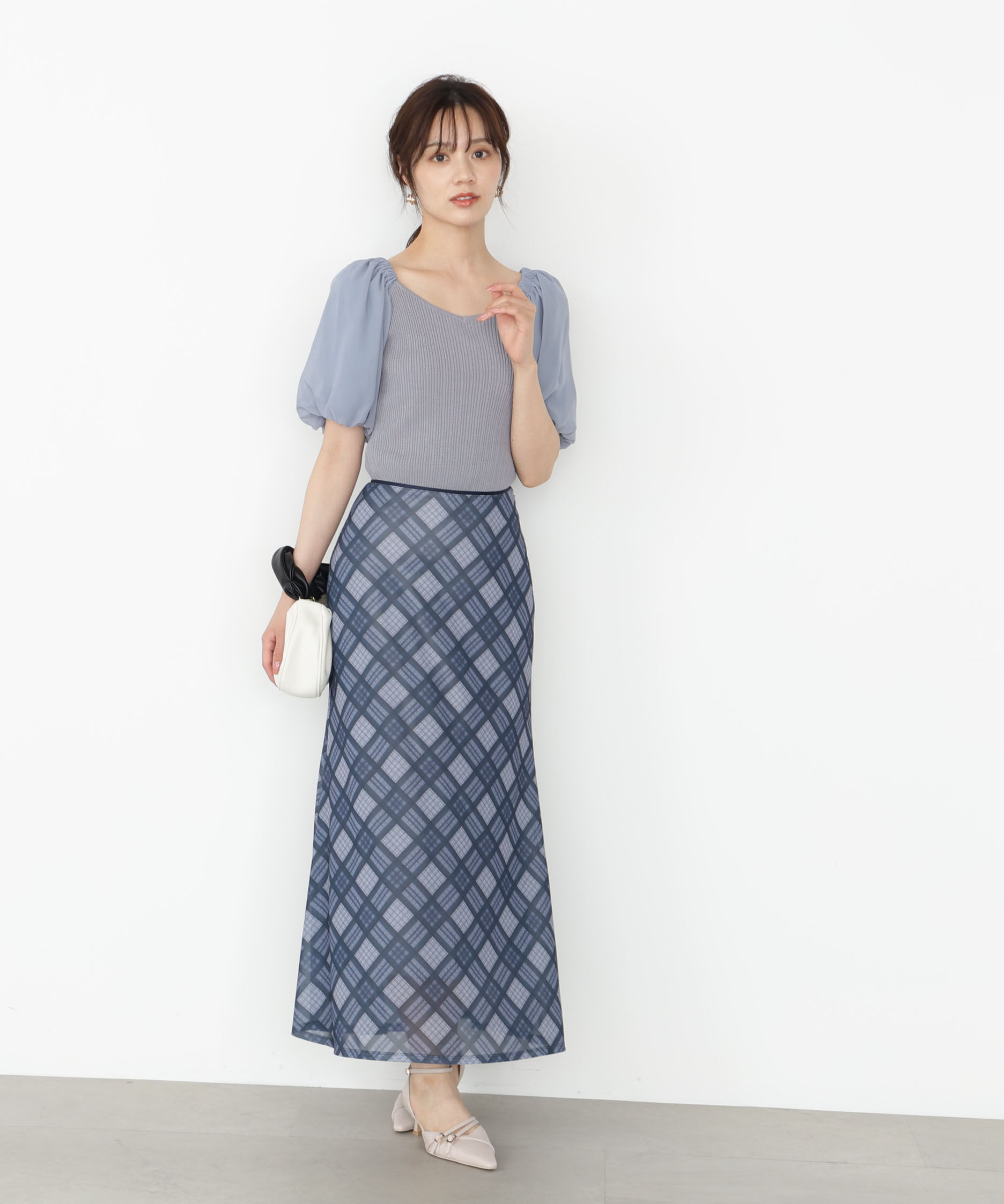 PROPORTION BODY DRESSING「チェックナロースカート」|スカート|