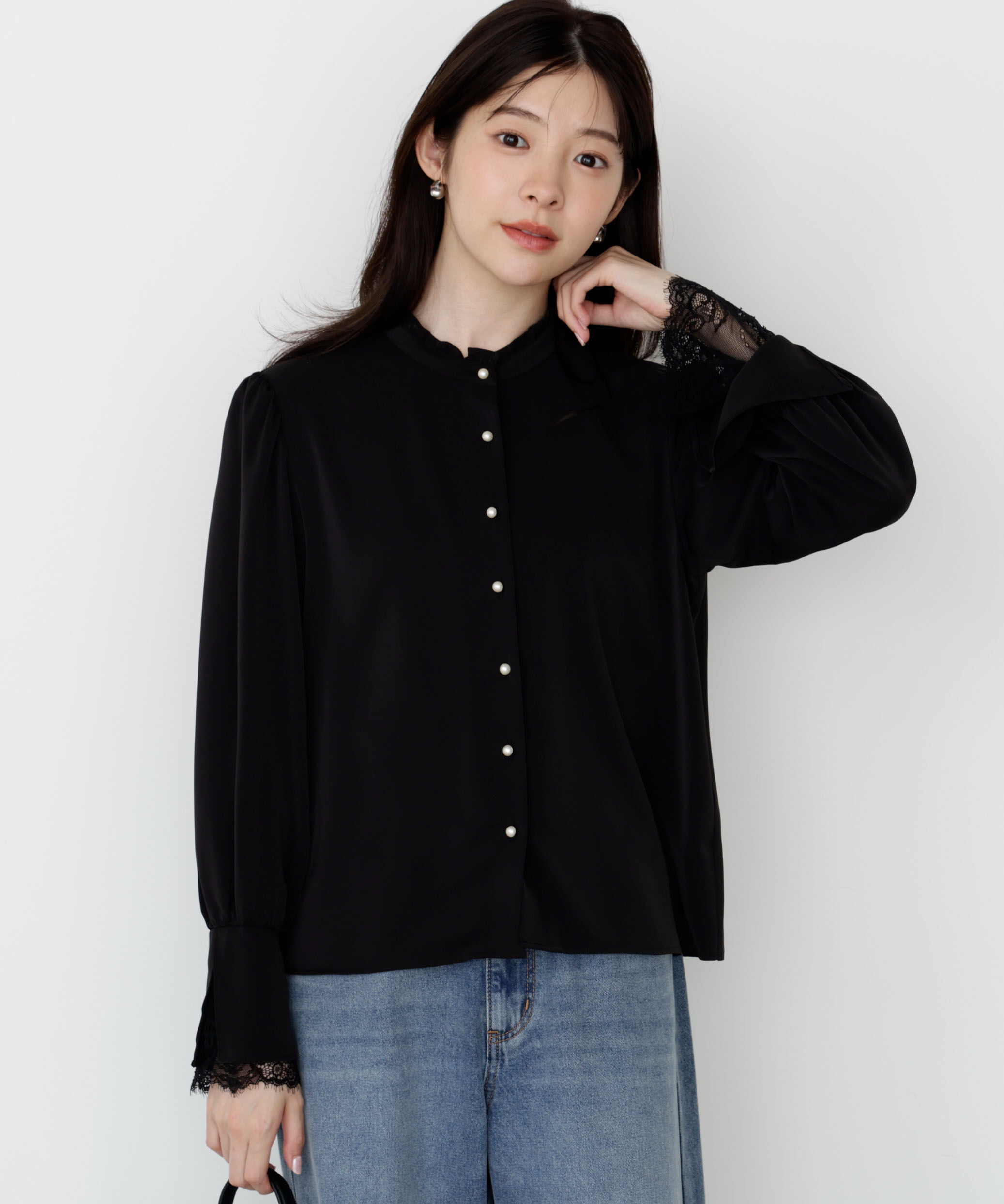 PROPORTION BODY DRESSING「キャンディースリーブパールブラウス 25AW」|シャツ・ブラウス|