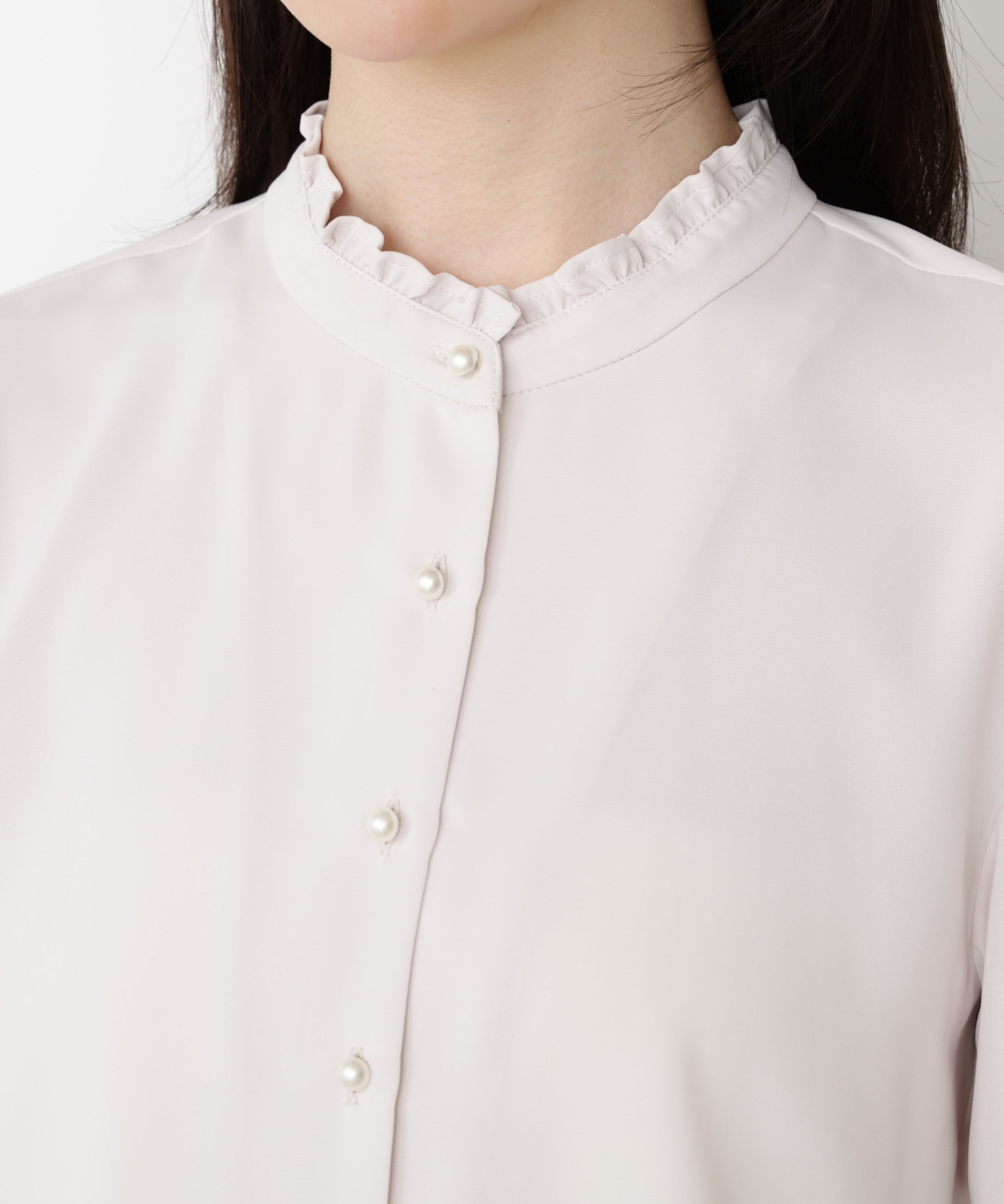 PROPORTION BODY DRESSING「キャンディースリーブパールブラウス 25AW」|シャツ・ブラウス|