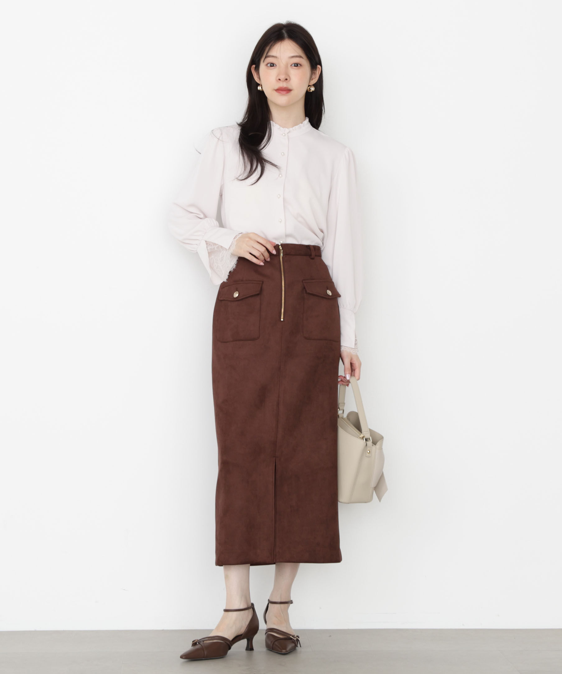 PROPORTION BODY DRESSING「キャンディースリーブパールブラウス 25AW」|シャツ・ブラウス|