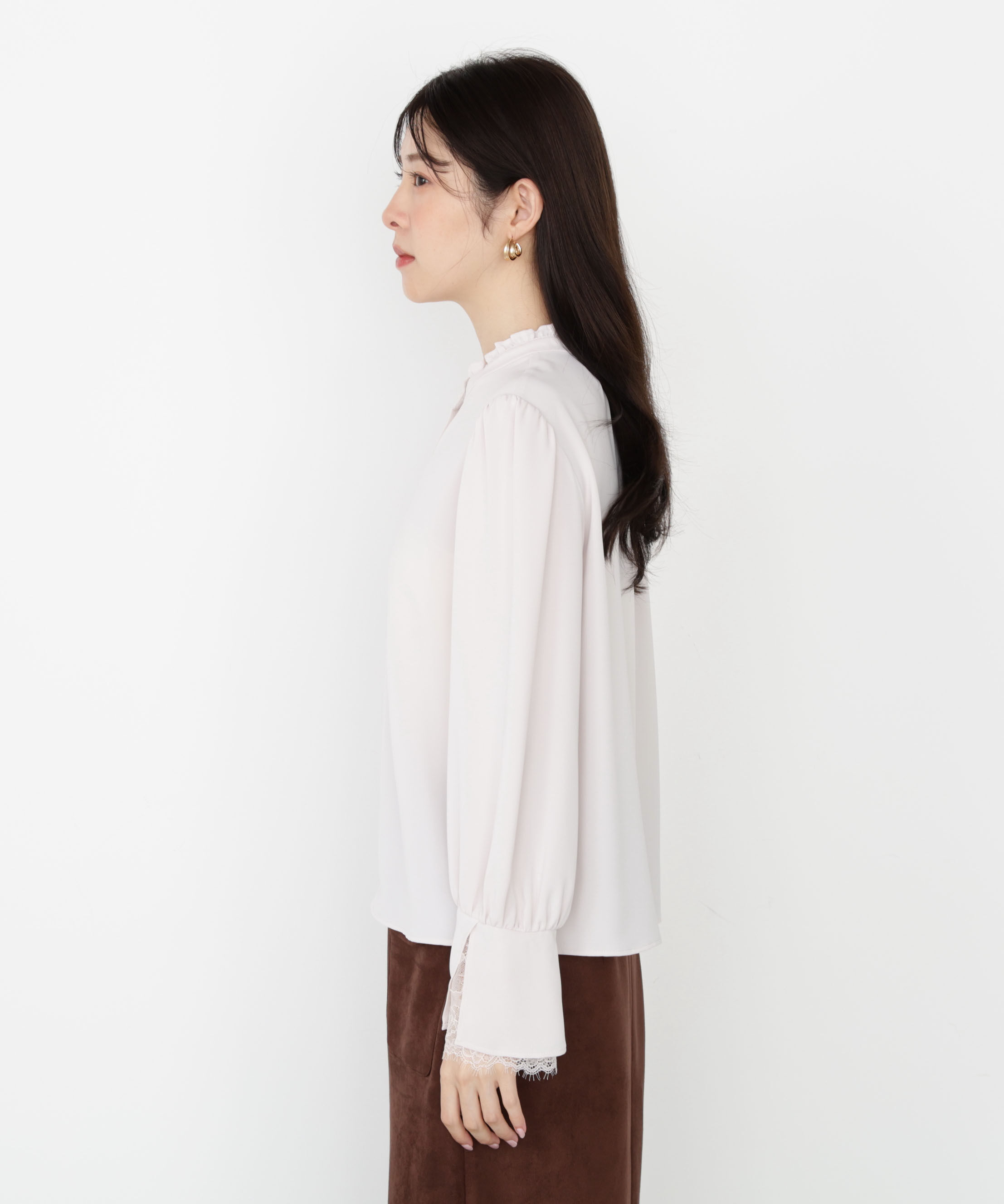 PROPORTION BODY DRESSING「キャンディースリーブパールブラウス 25AW」|シャツ・ブラウス|