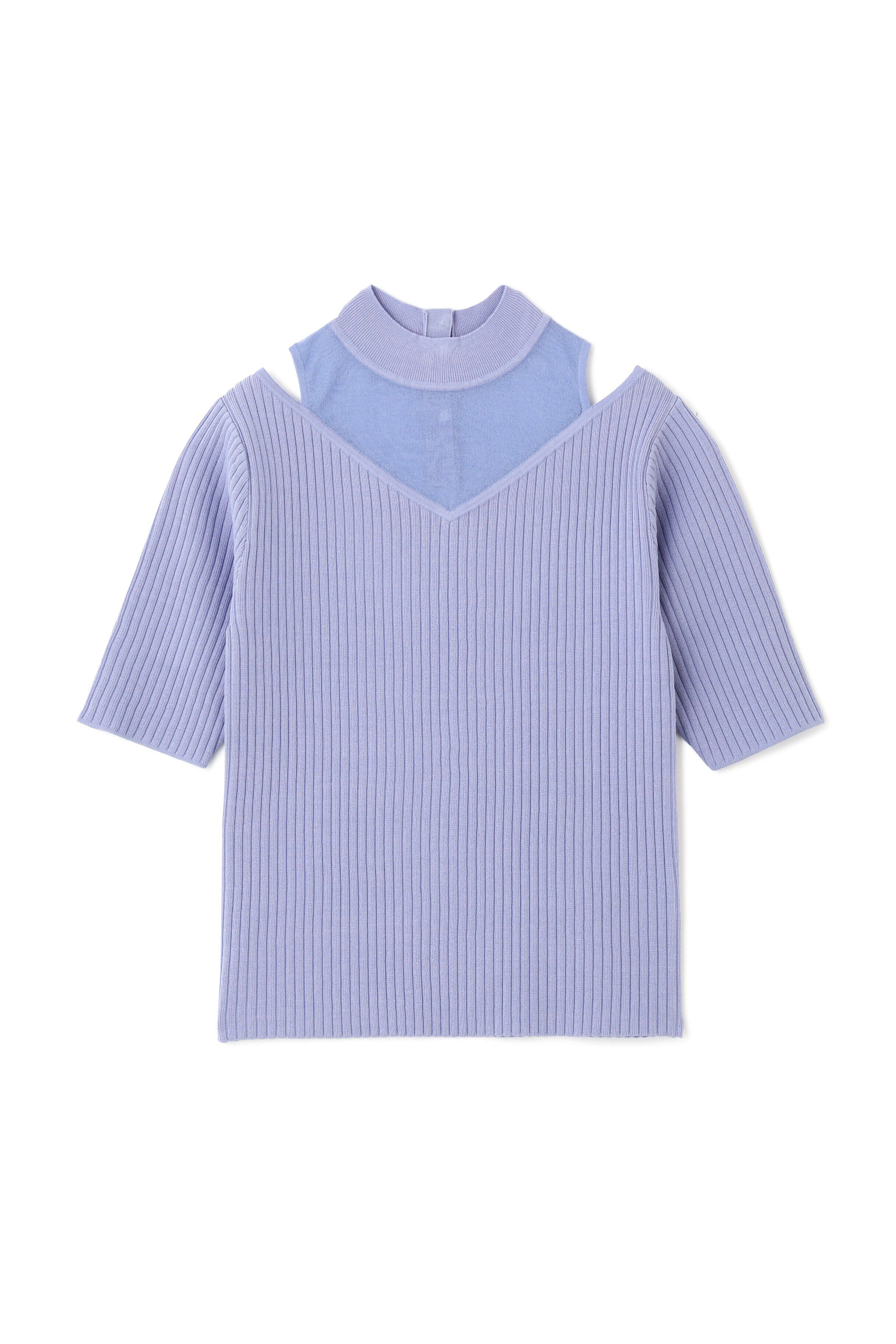  「◆シースルーモックネックニット」|ニット・セーター|