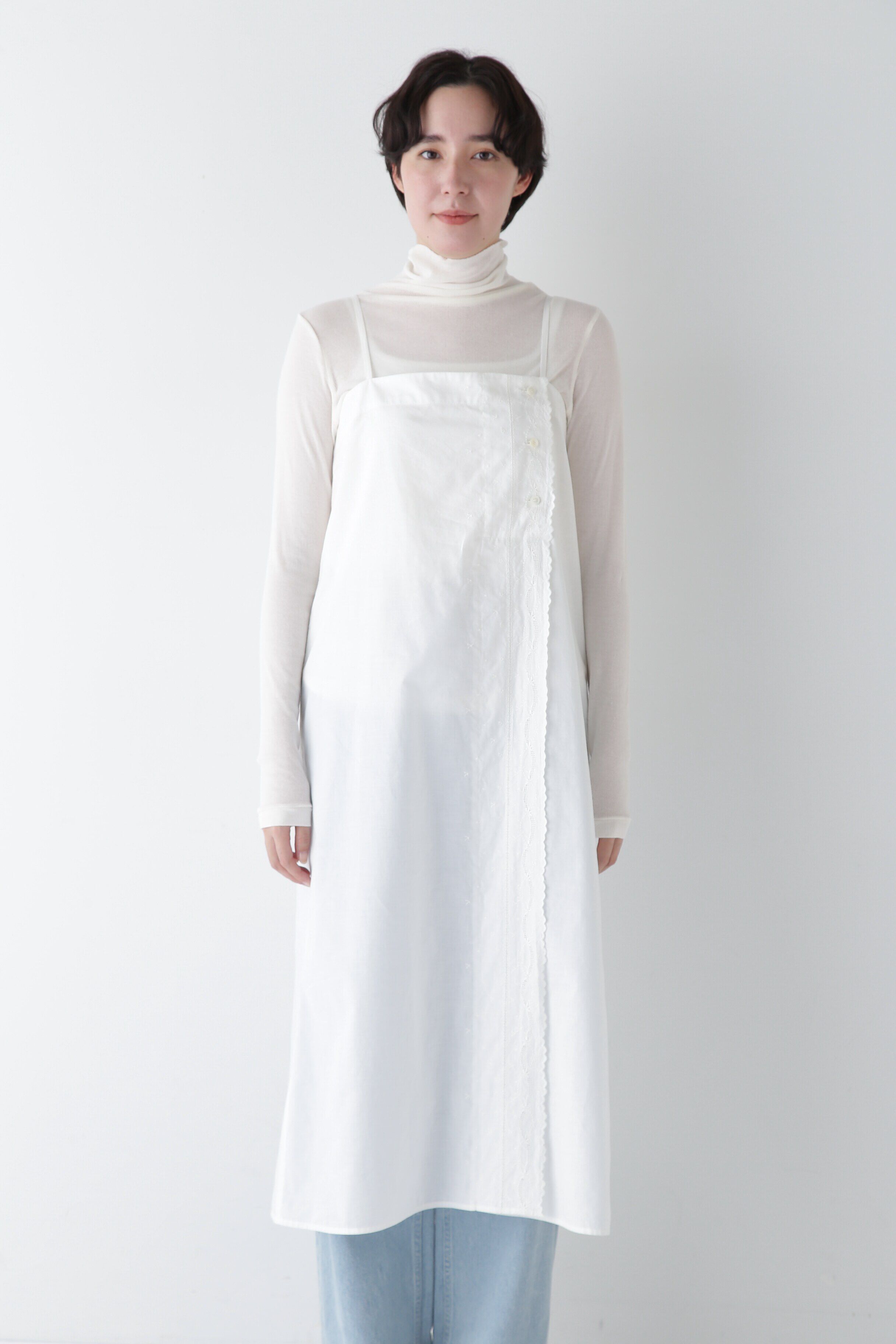  「◆ヴィンテージ風レースノースリワンピース」|ワンピース|