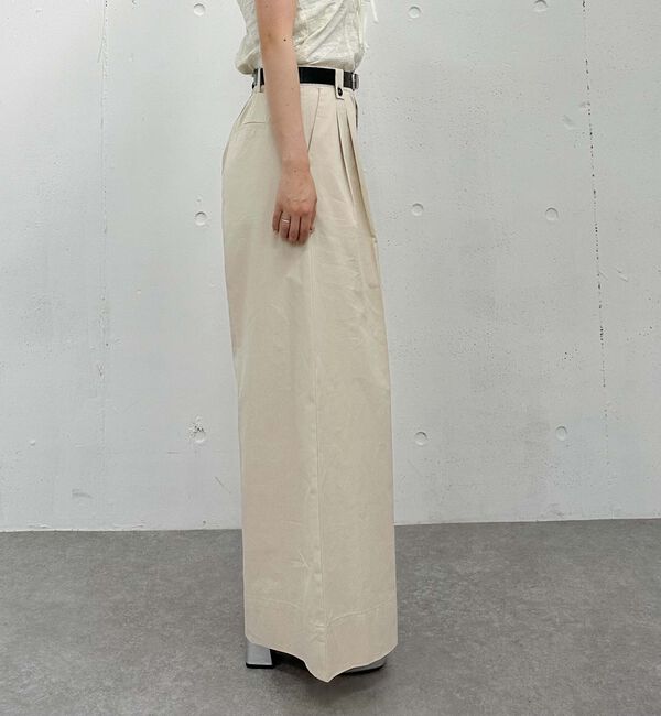 archives「ベルト付きタックワイドチノパンツ」|チノ|