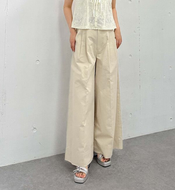 archives「ベルト付きタックワイドチノパンツ」|チノ|