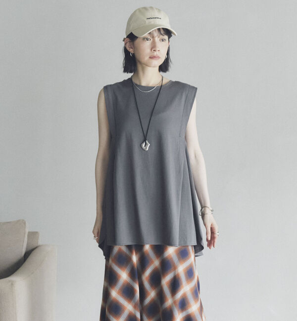 Doux archives「タックデザインノースリプルオーバー」|タンクトップ|