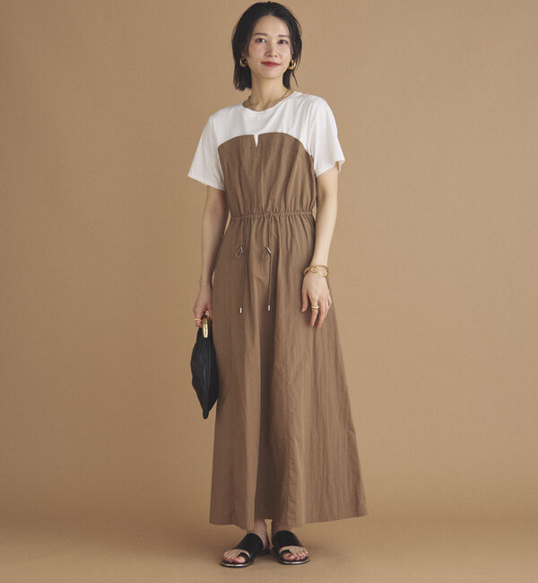 Doux archives「カットドッキングドロストワンピース」|ワンピース|