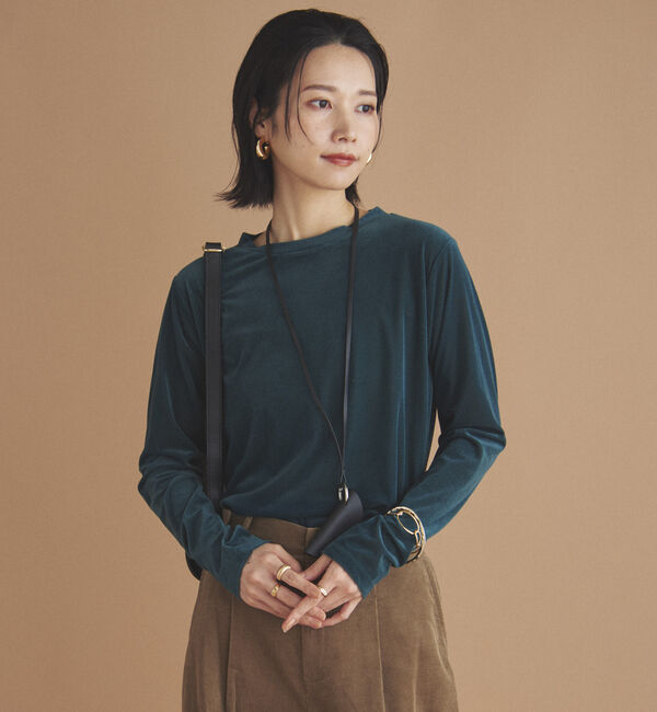 Doux archives「シアーベロアロンＴｅｅ」|Tシャツ・カットソー|GREEN