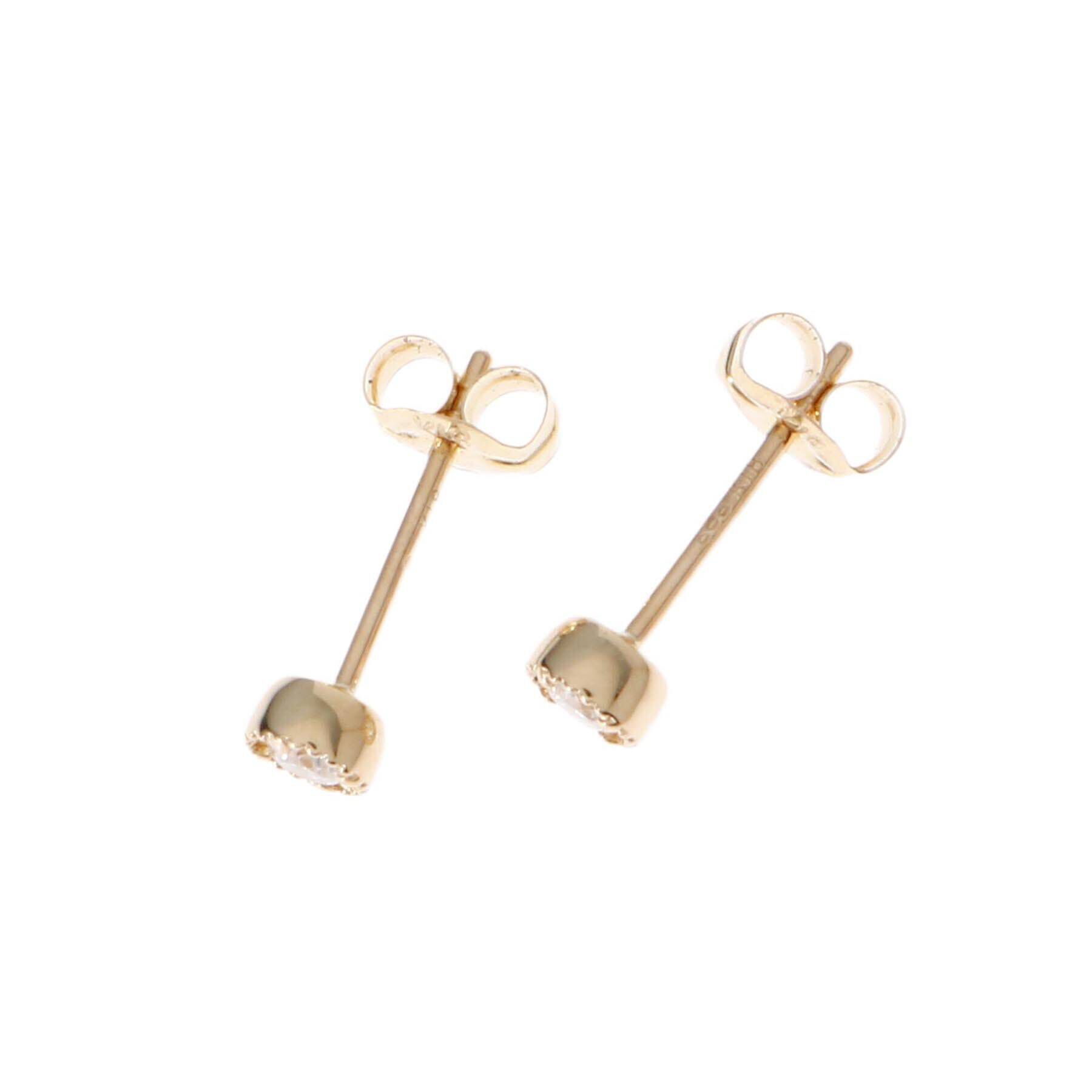 COCOSHNIK「K18ダイヤモンド フチミル スタッドピアス」|ピアス|