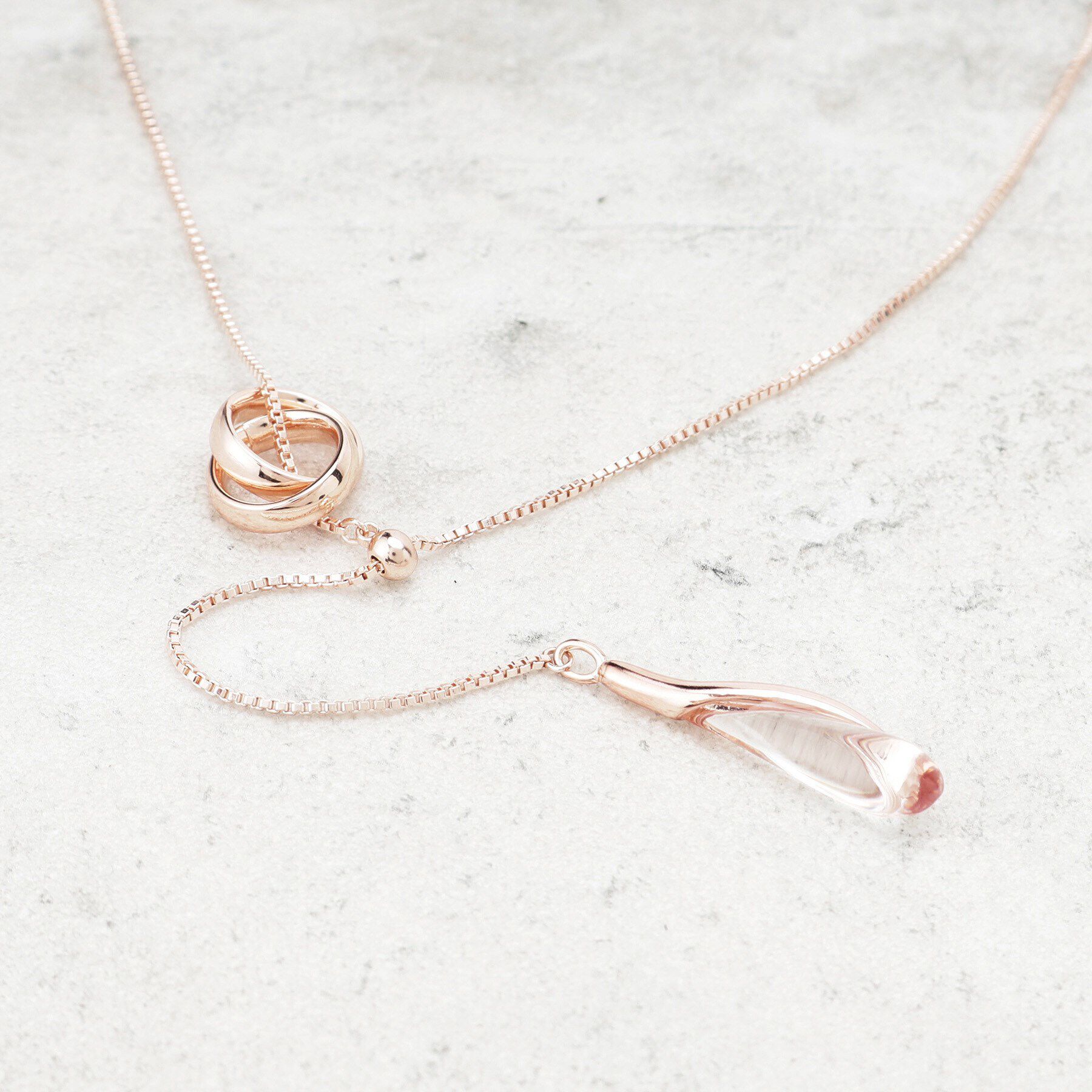 SHOO･LA･RUE「【2WAY】リングクリアバーネックレス」|ネックレス|